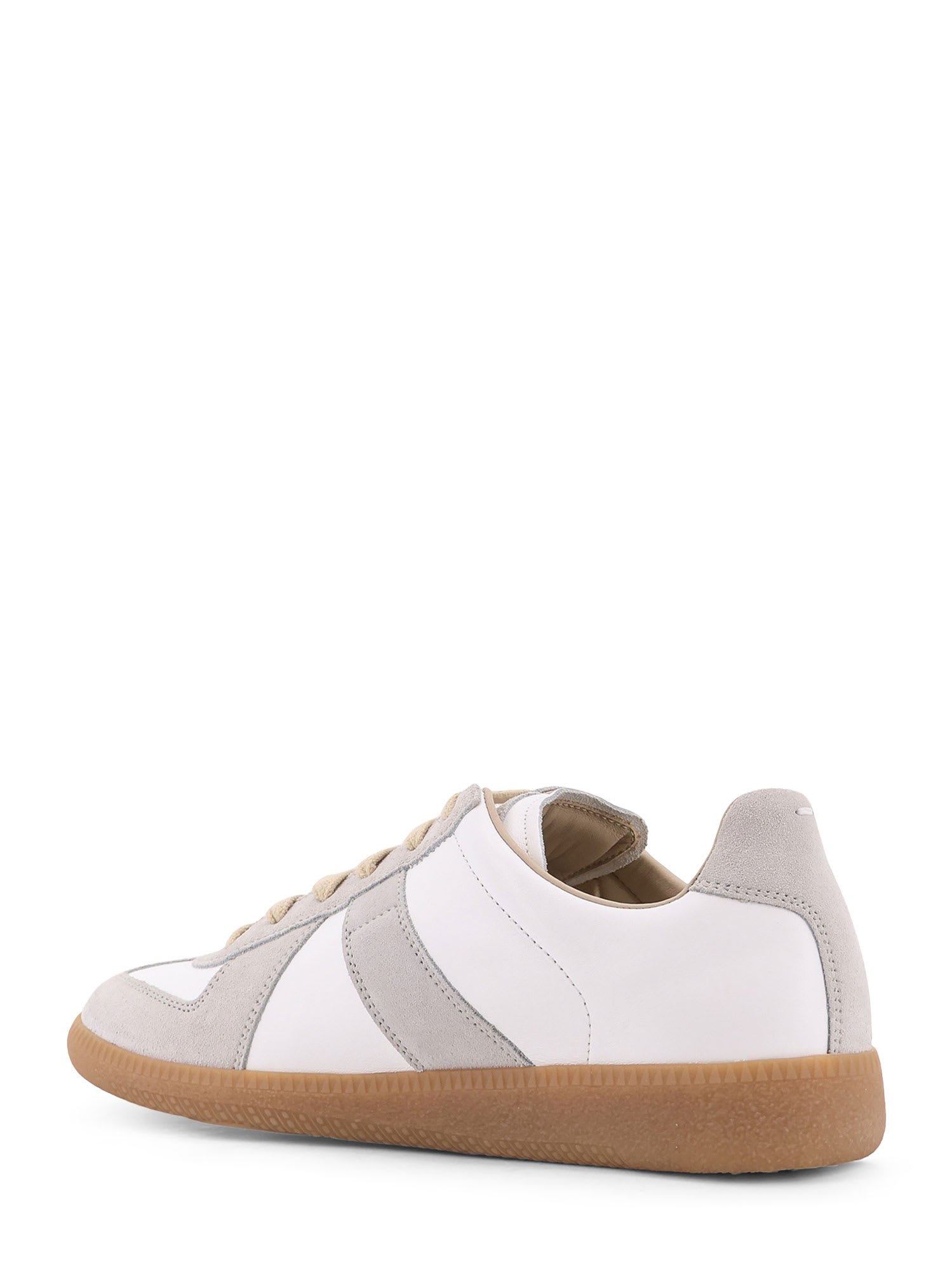Maison Margiela Leather Sneakers In White