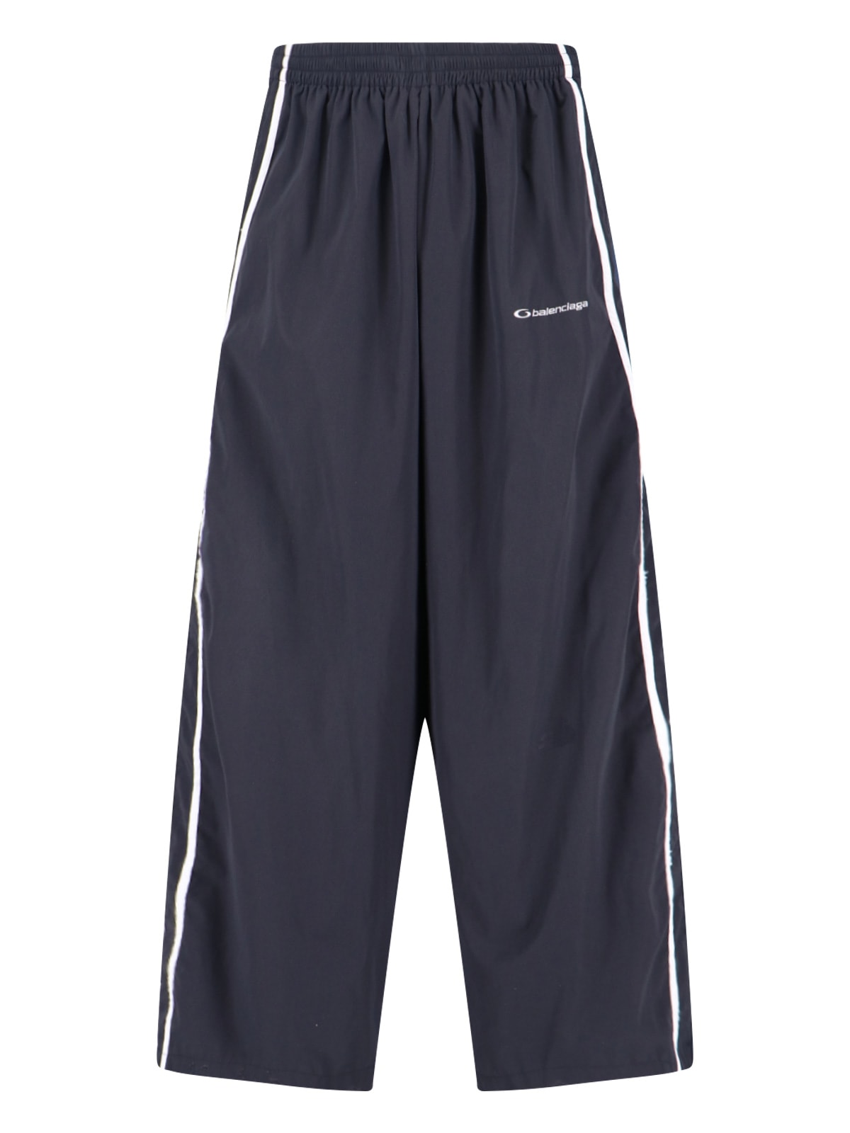Balenciaga Sporty Trousers Featuring Side Stripes In Blue