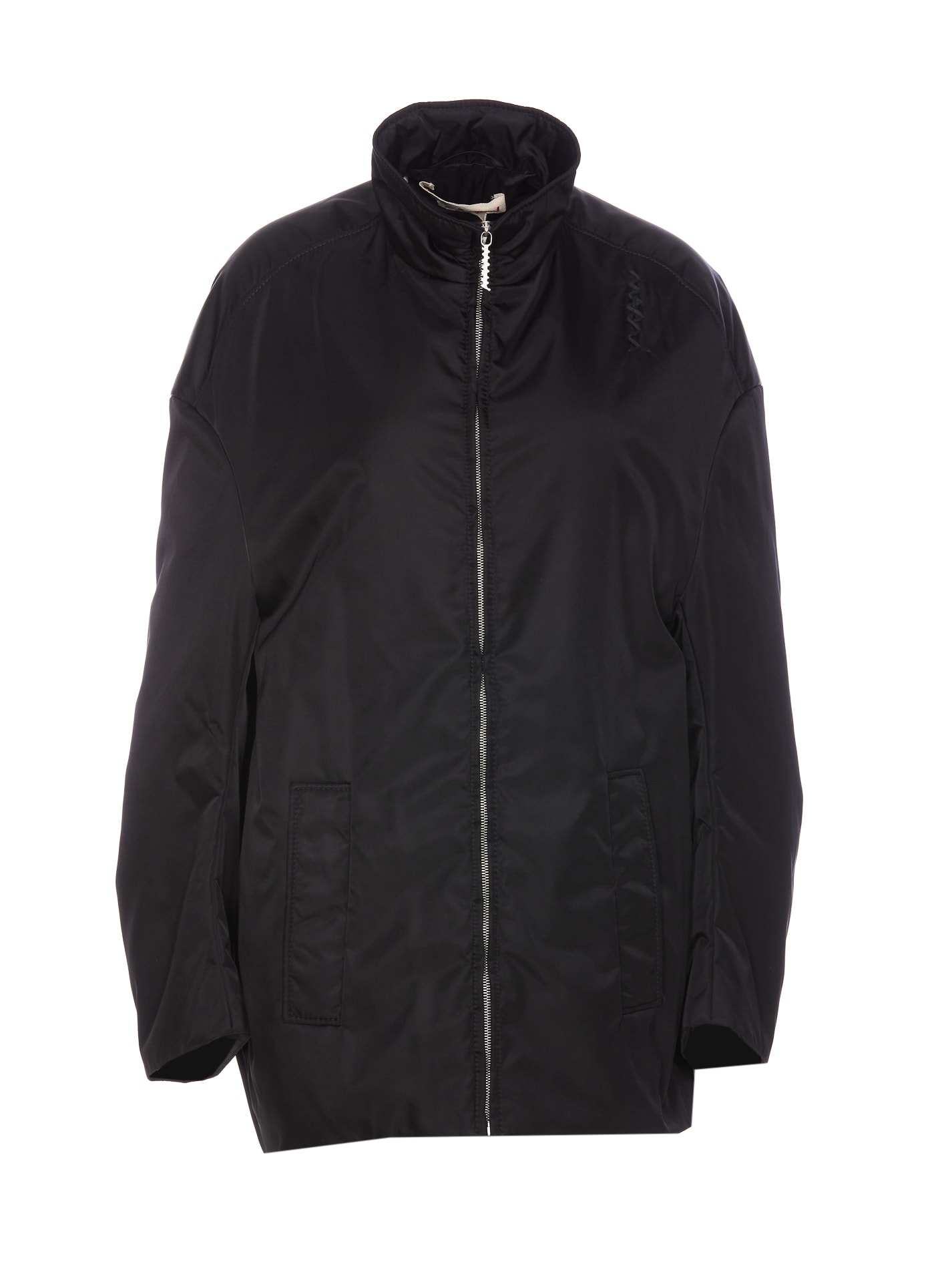 Shop Marni Twill Parka In Black