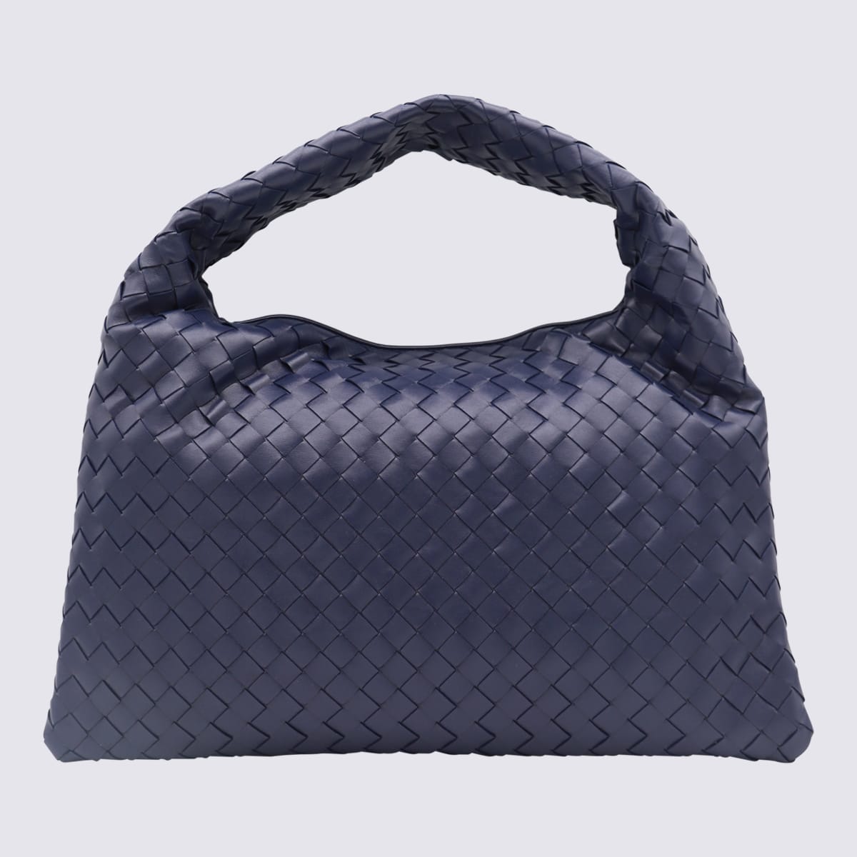 Dark Blue Leather Hop Small Handle Bag