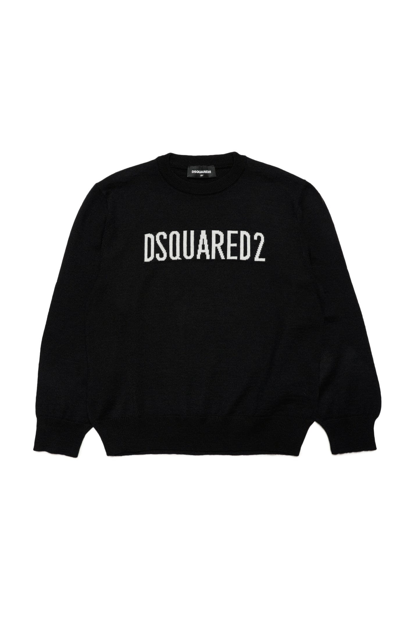 DSQUARED2 D2K148U KNITWEAR DSQUARED WOOL-BLEND CREW-NECK SWEATER WITH LOGO