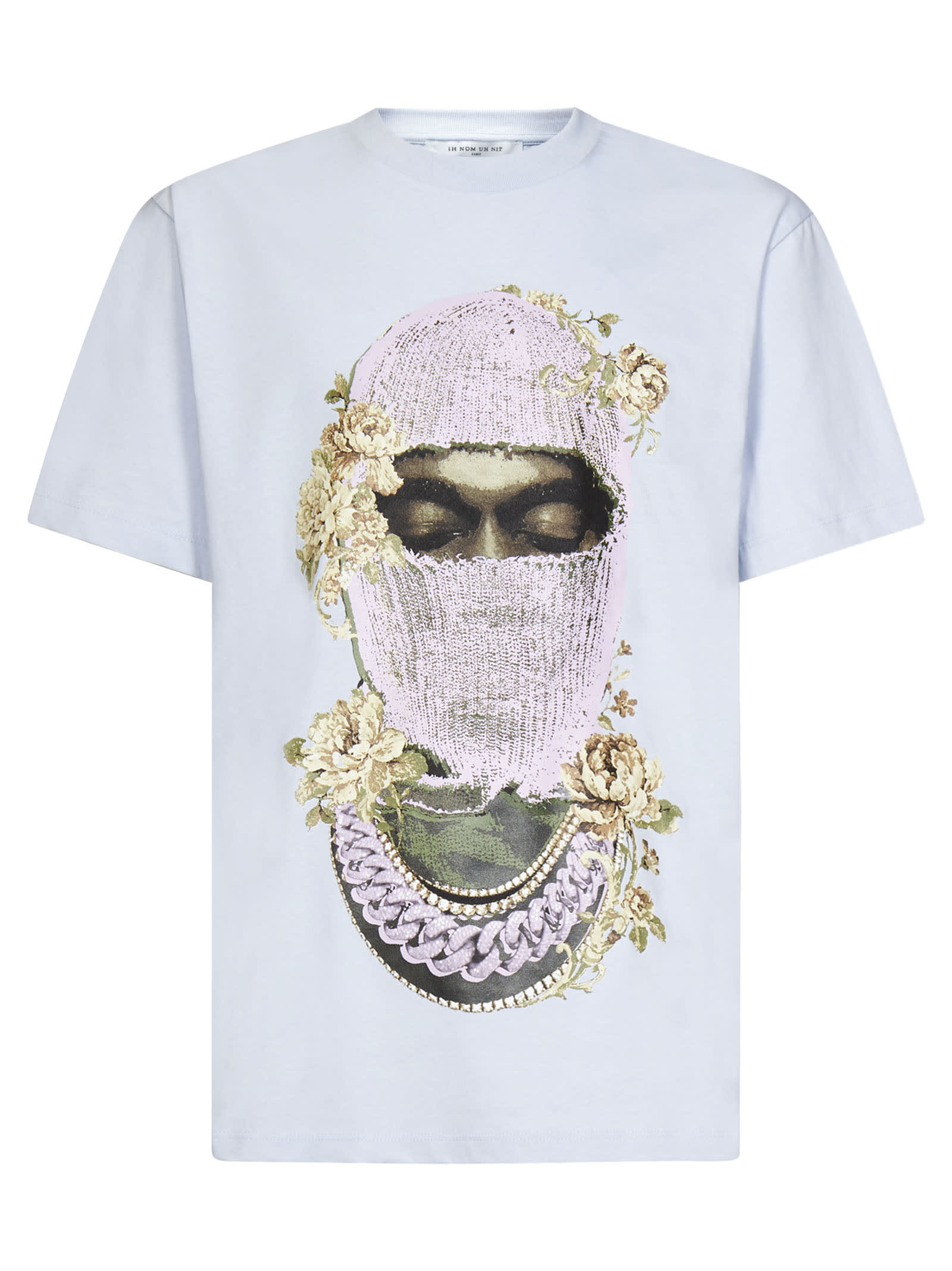 ih nom uh nit Mask Roses & Logo T-shirt