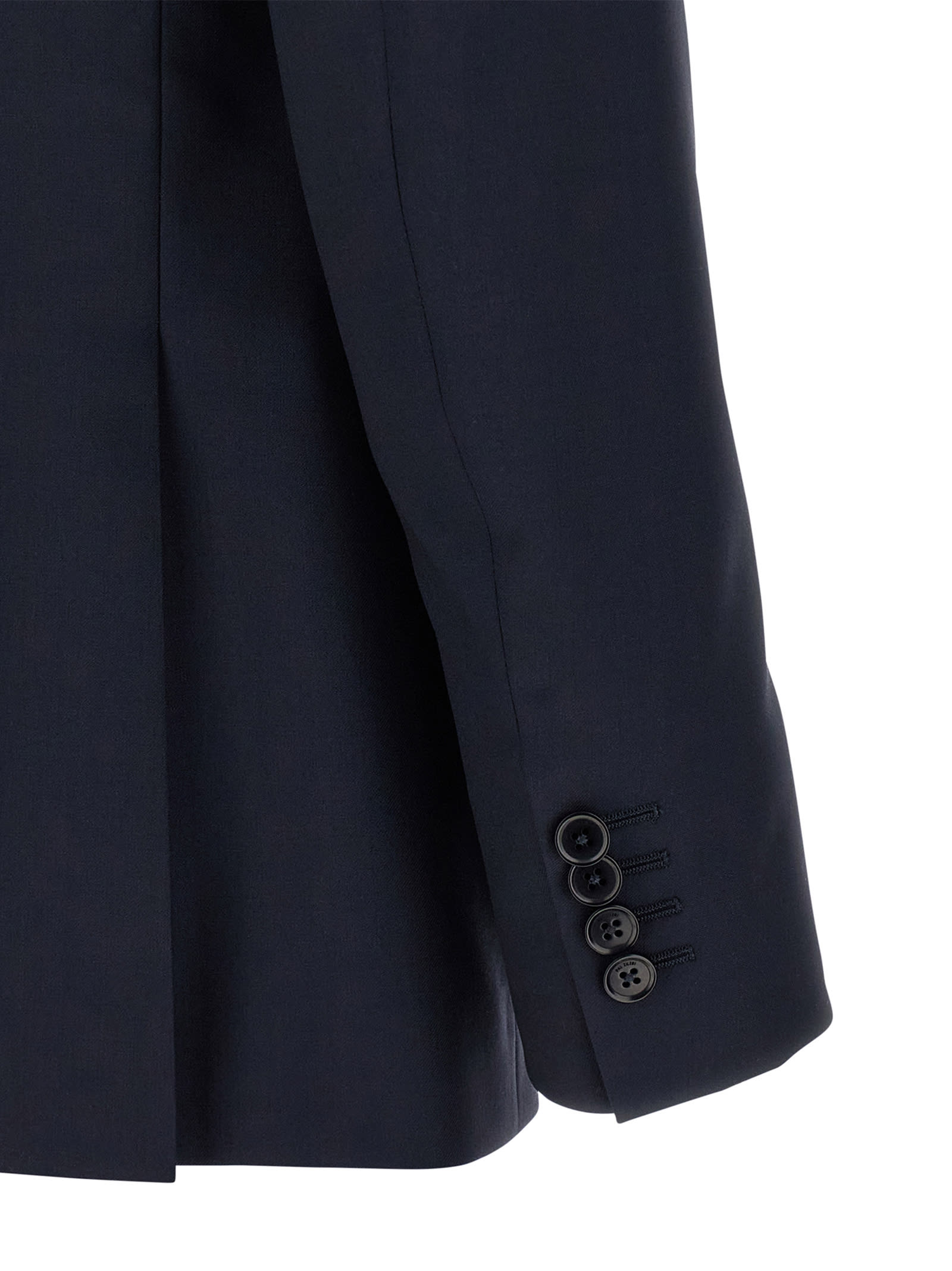 Pal Zileri Tailored Single-breasted Dress Featuring Pockets In Blue
