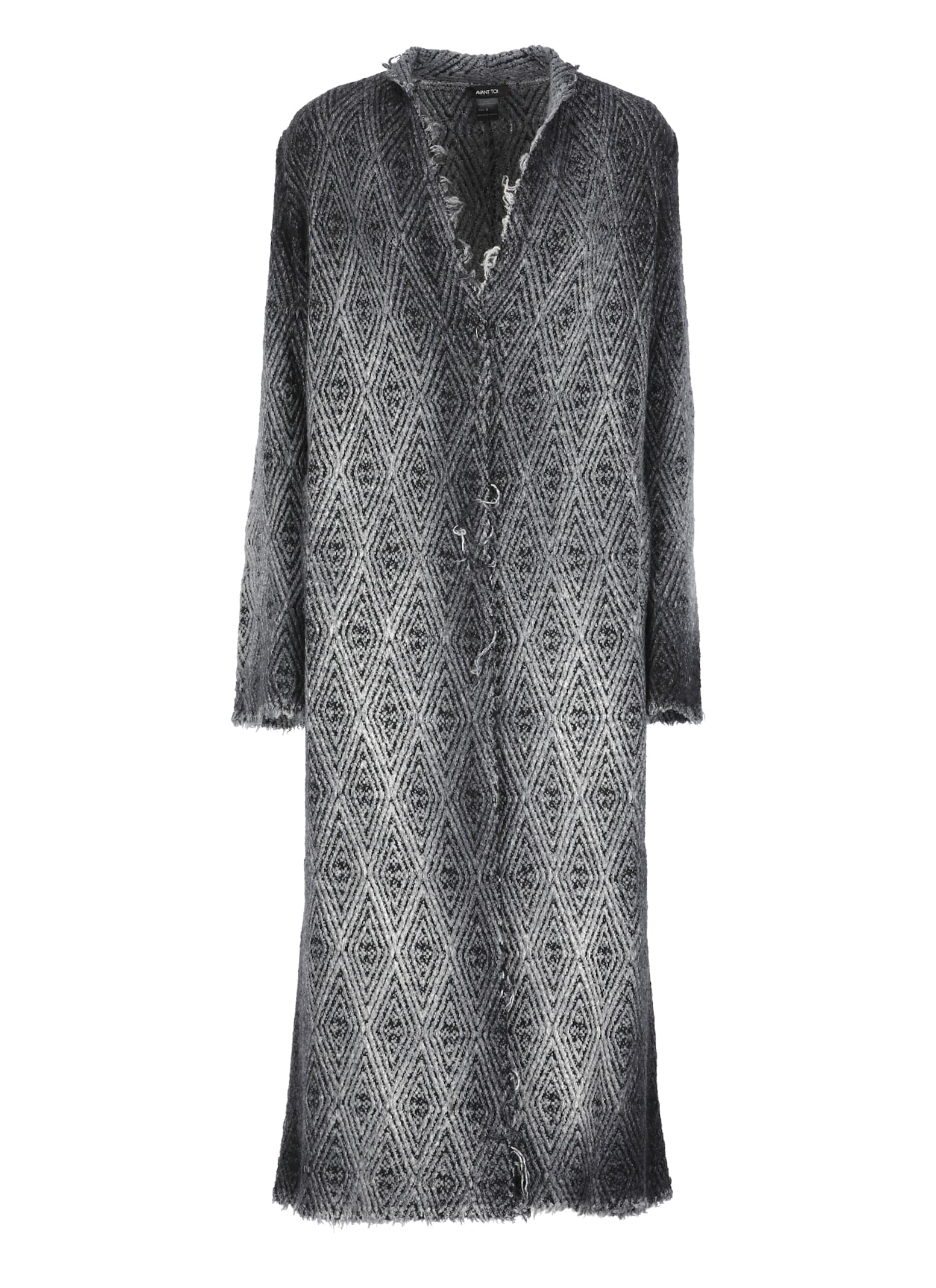 Shop Avant Toi Wool And Silk Dusting In Grey