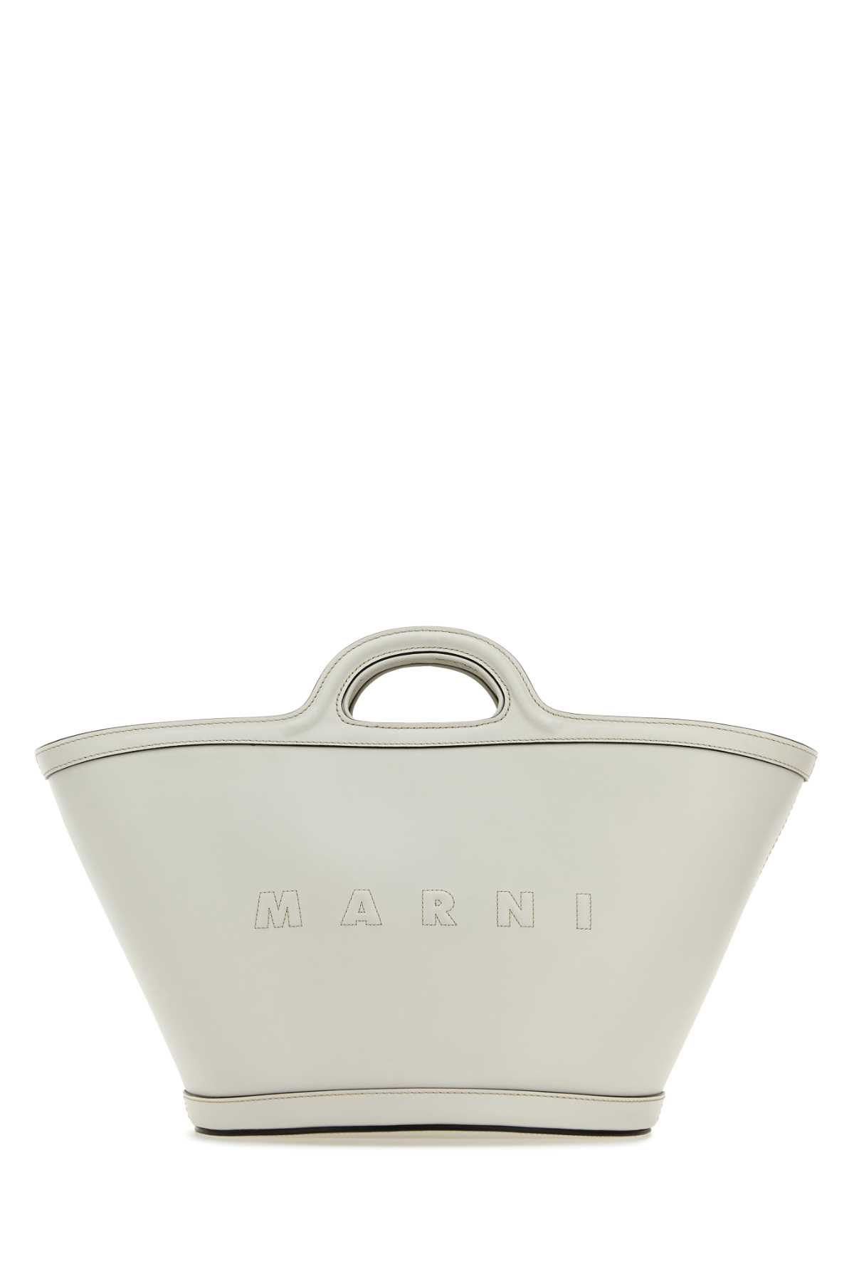 Marni White Leather Small Tropicalia Handbag In 00w05