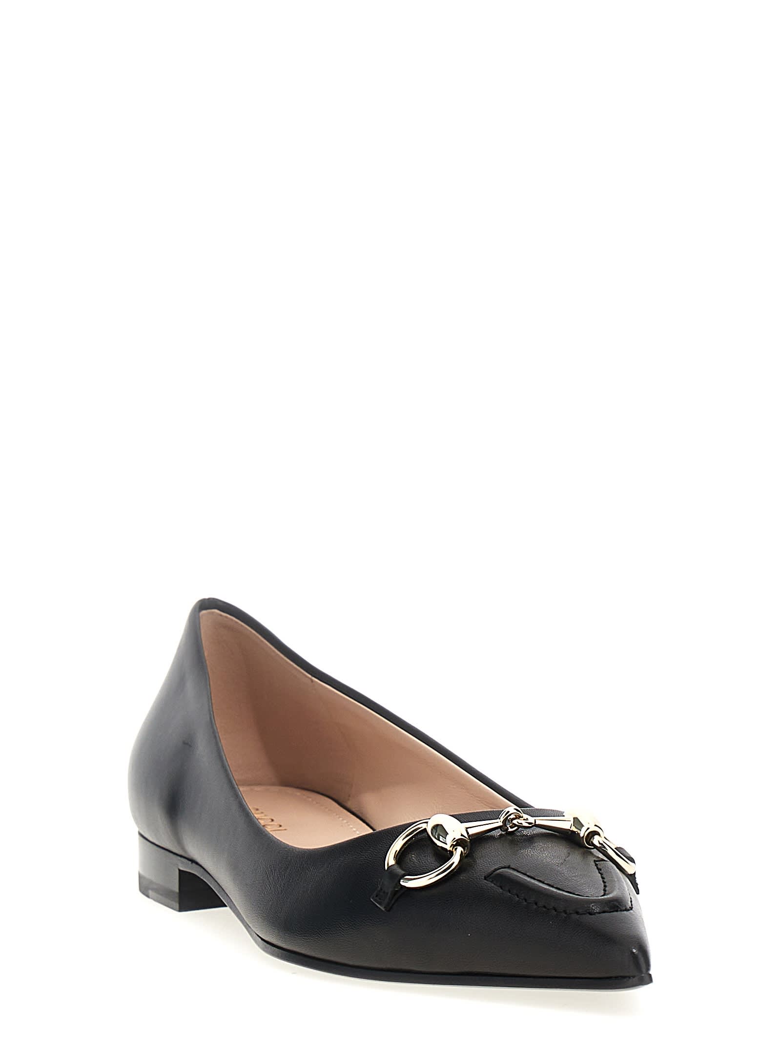 Shop Gucci Morsetto Ballet Flats In Black