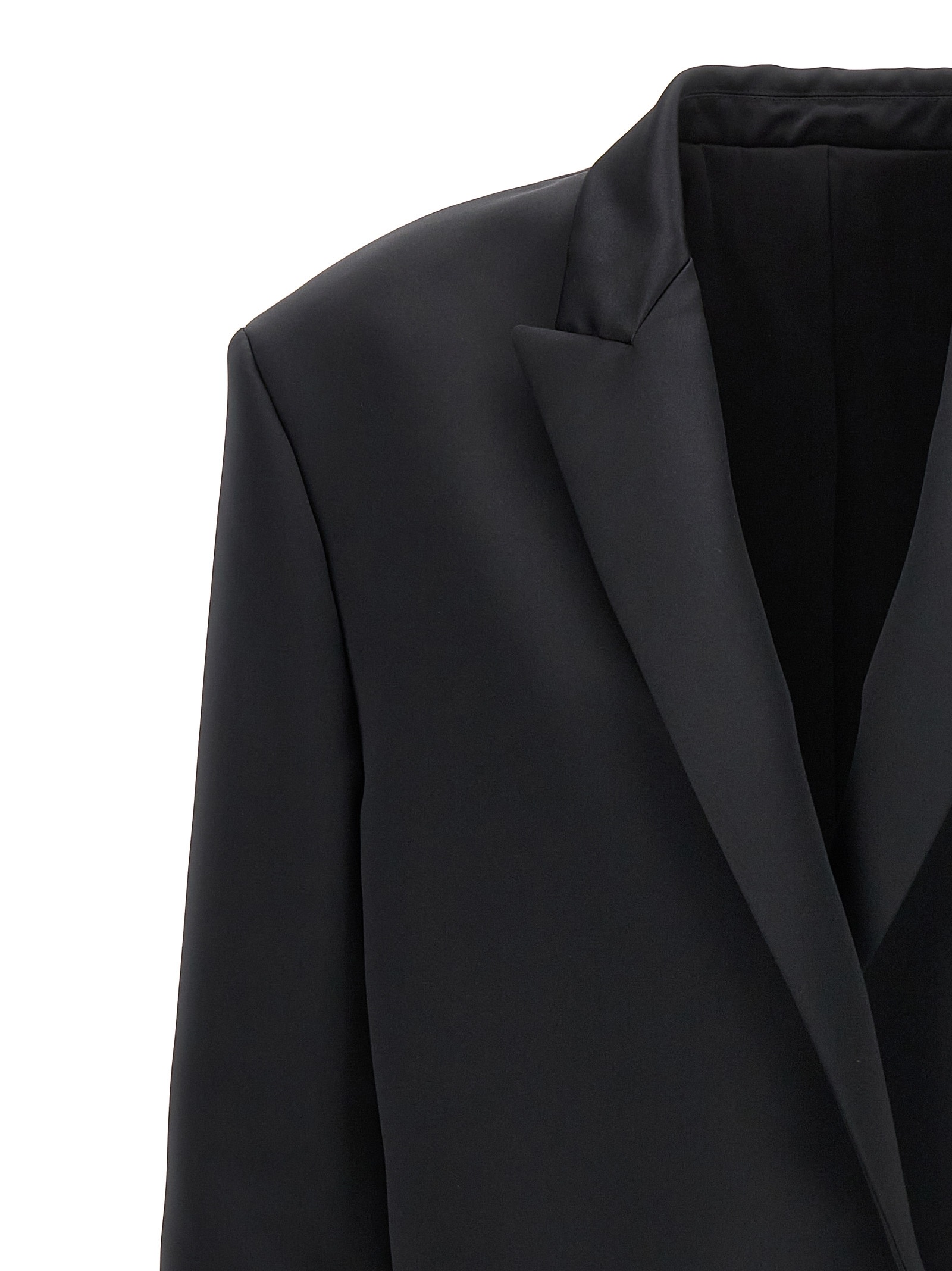 Shop Philosophy Di Lorenzo Serafini Oversize Duchesse Blazer In Black