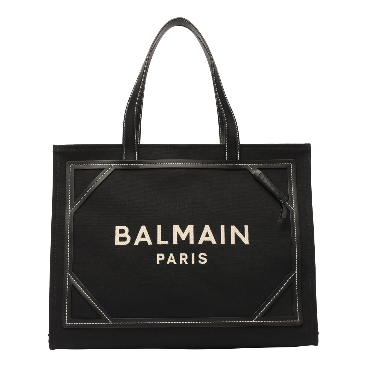 Shop Balmain Medium B-army Shopping Bag In Black