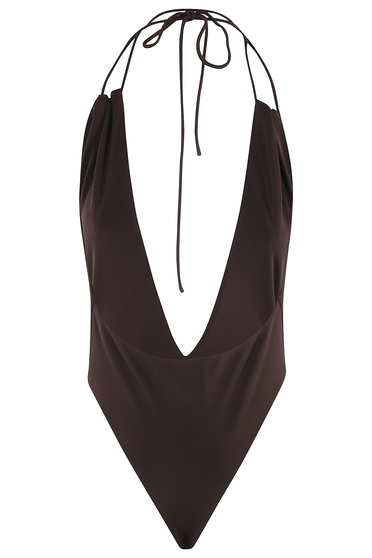 The Andamane Brown Isla Bodysuit In Dark Brown