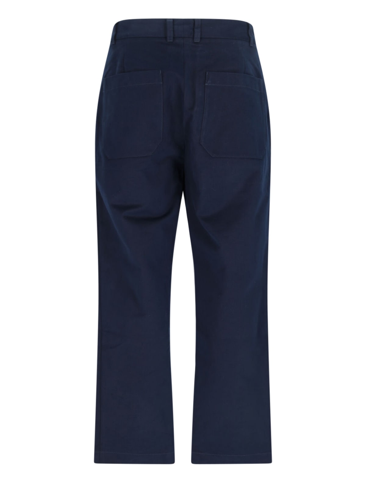 Studio Nicholson Straight Leg Trousers With Pockets And Loops In Blue