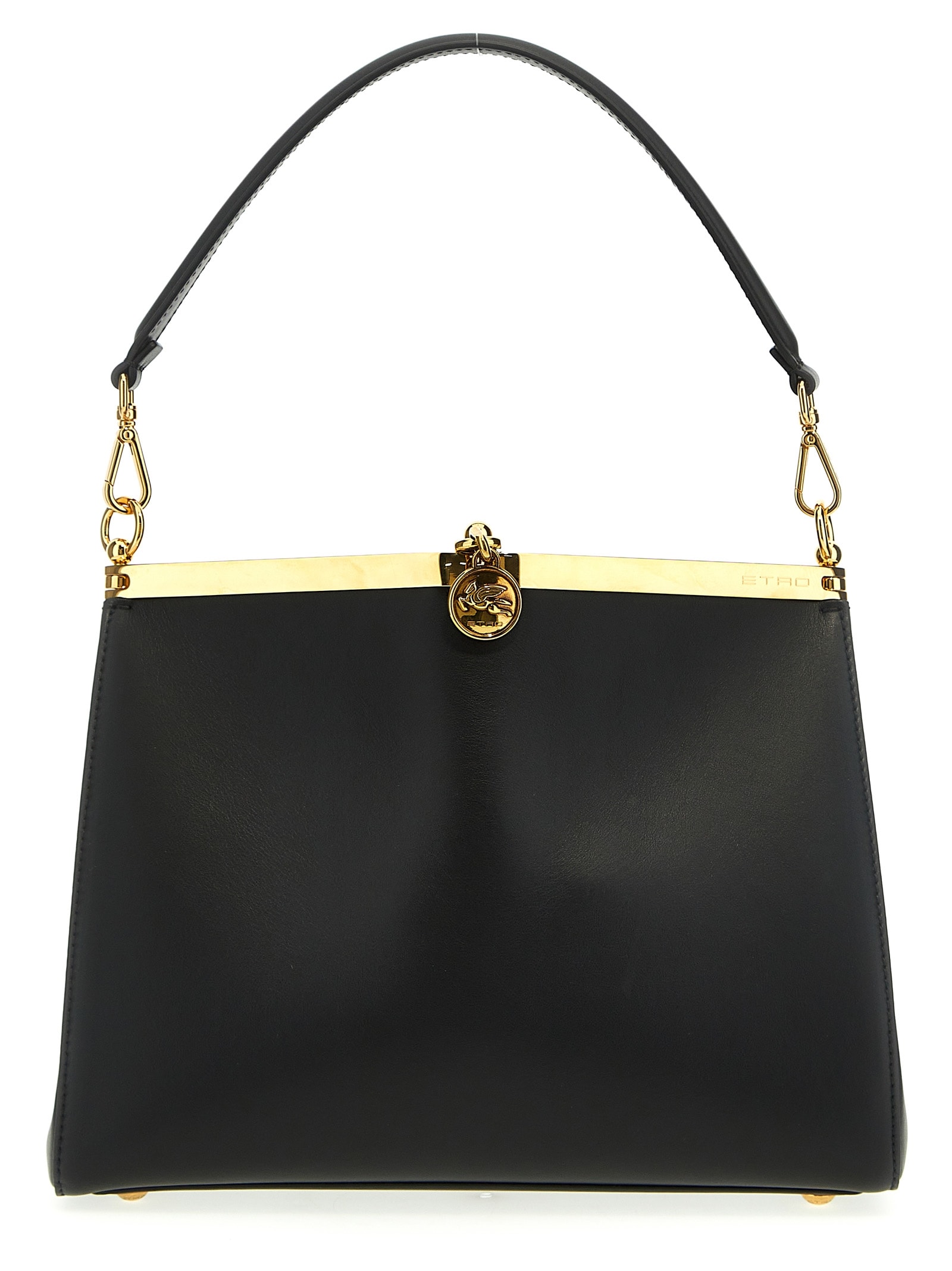 Shop Etro Vela Medium Shoulder Bag In Black