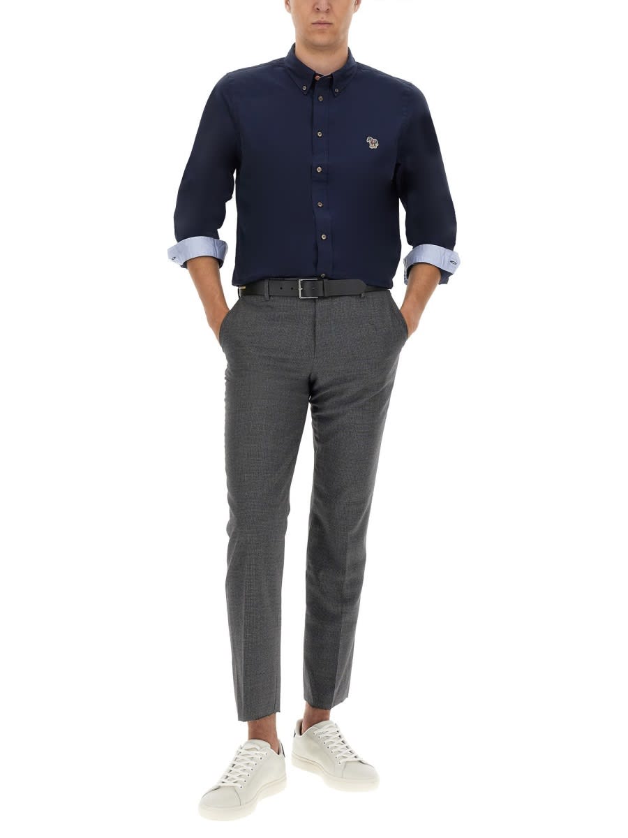 Shop Ps By Paul Smith Shirt With Patch In Blue