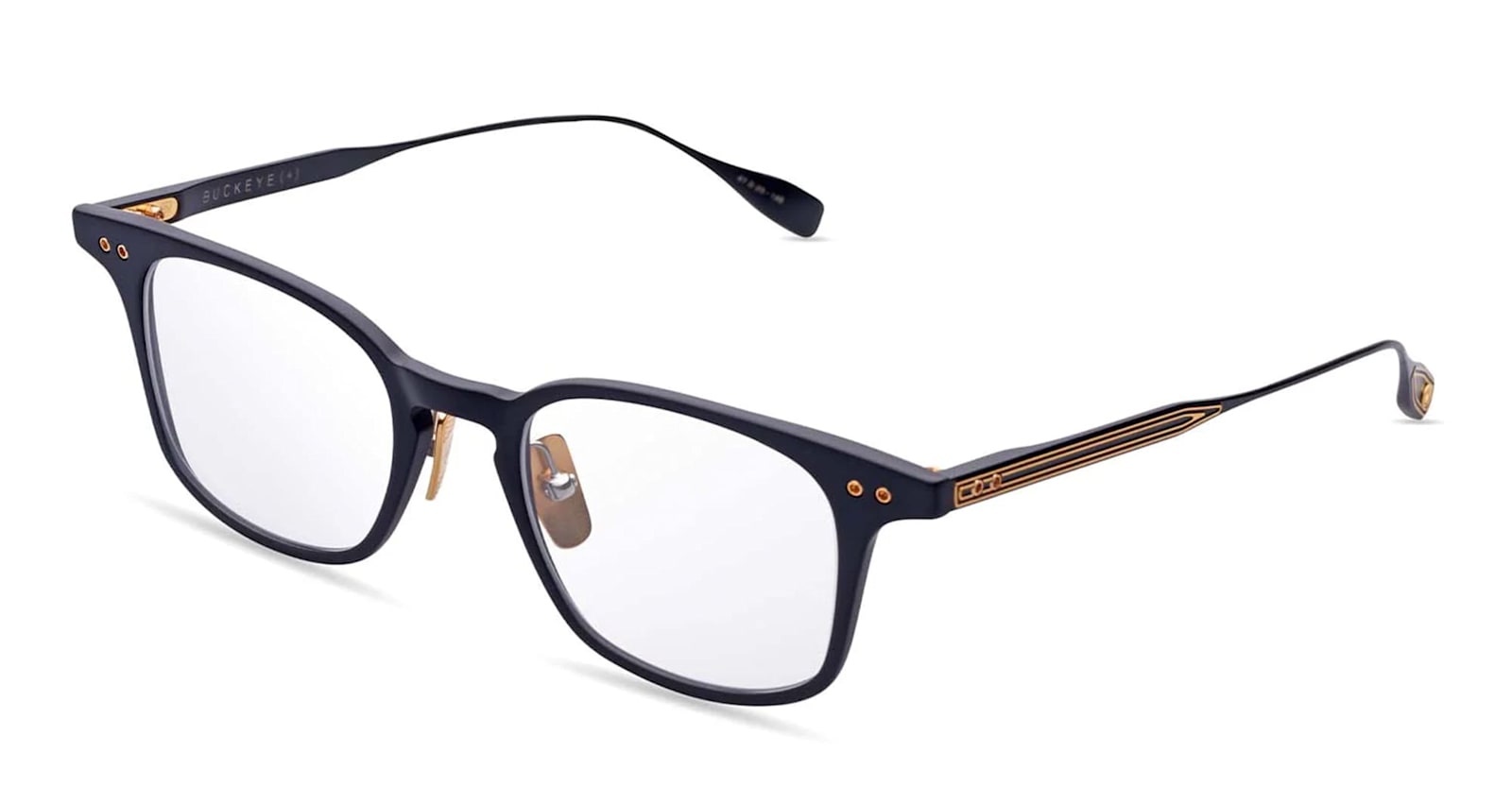Dita Buckeye (+) - Matte Black / Yellow Gold Rx Glasses In Blue