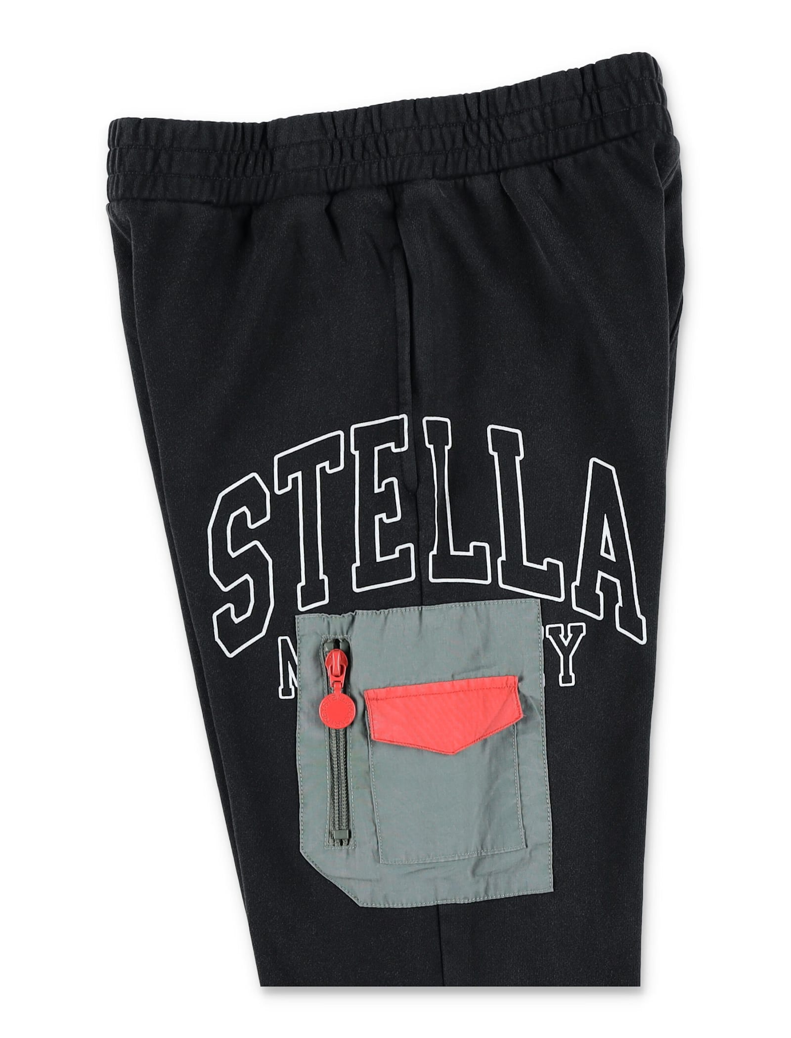 Stella Mccartney Kids Printed Joggers With Pocket In Black