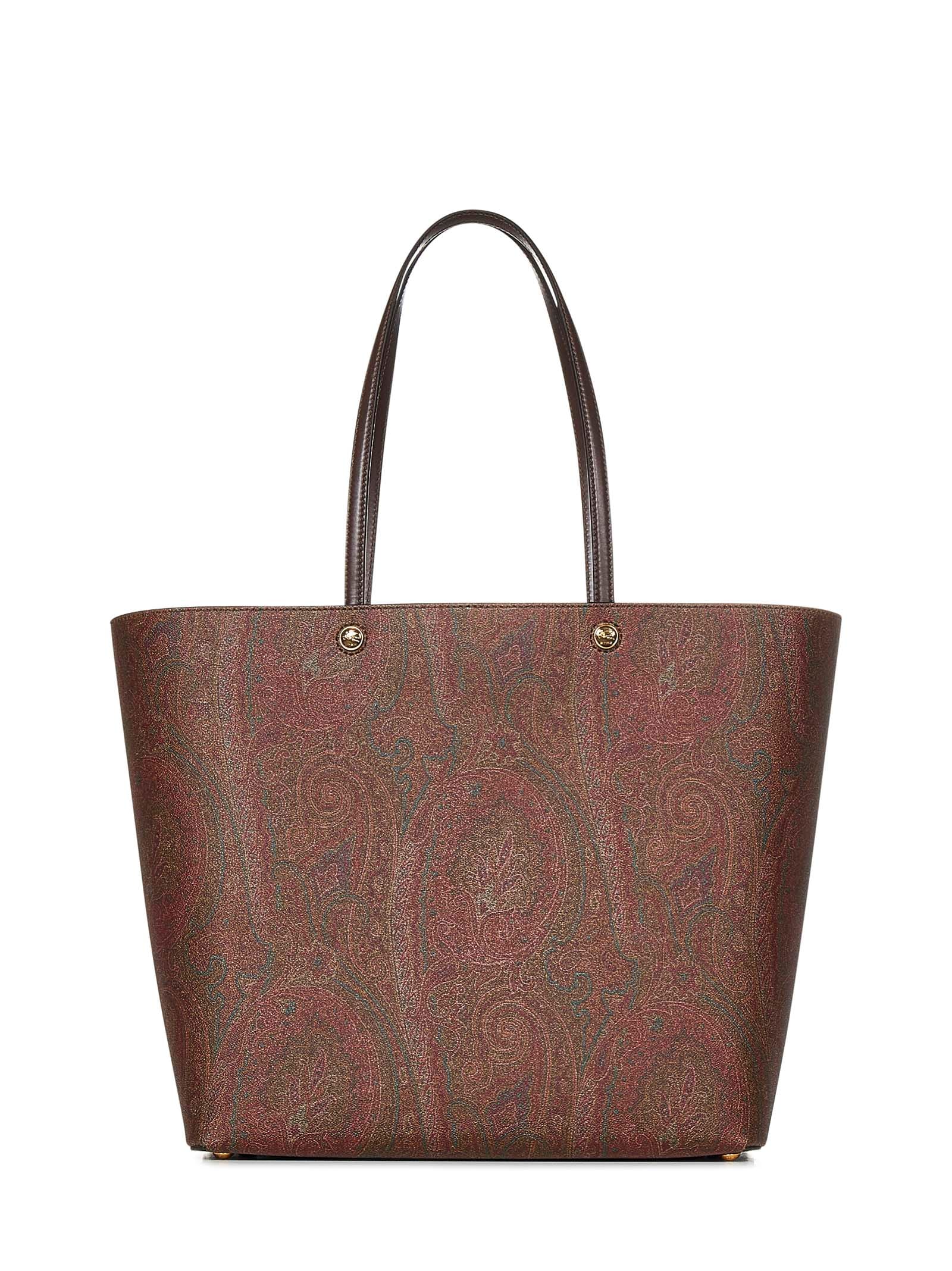 Shop Etro Essential Maxi Tote In Brown