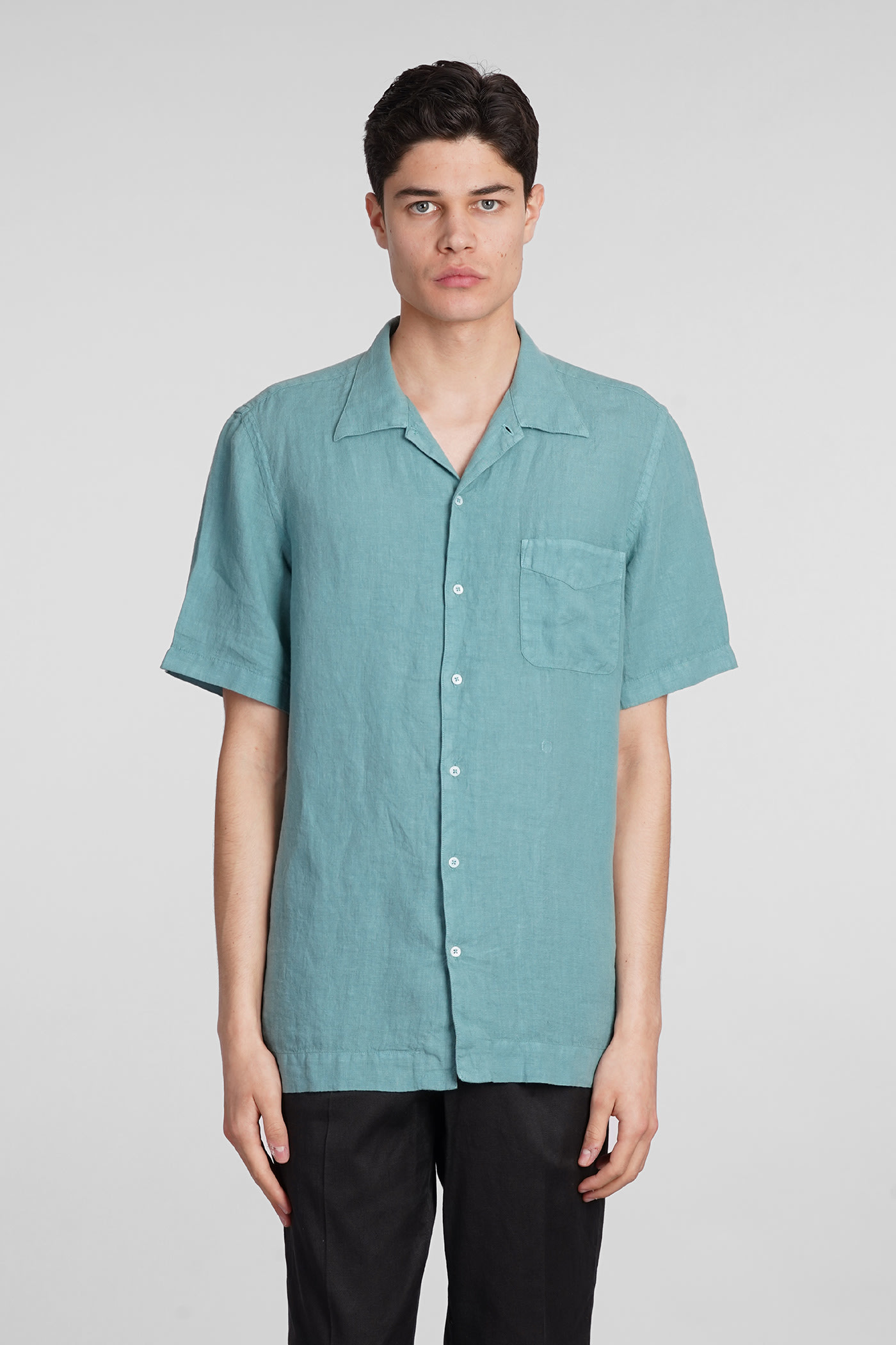 Venice Shirt In Green Linen