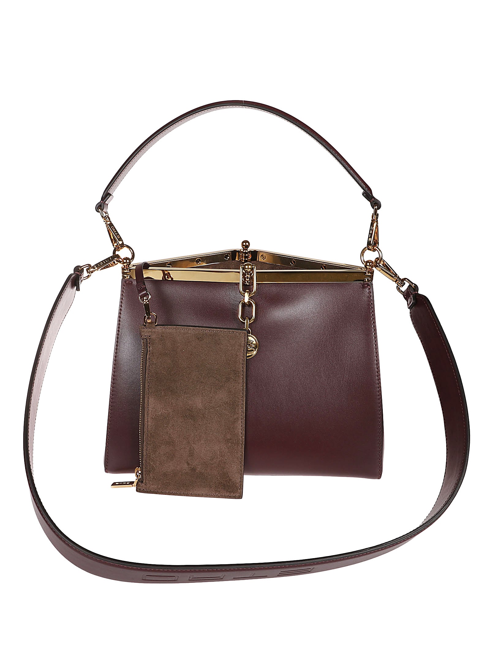 Shop Etro Medium Vela Shoulder Bag In Vino