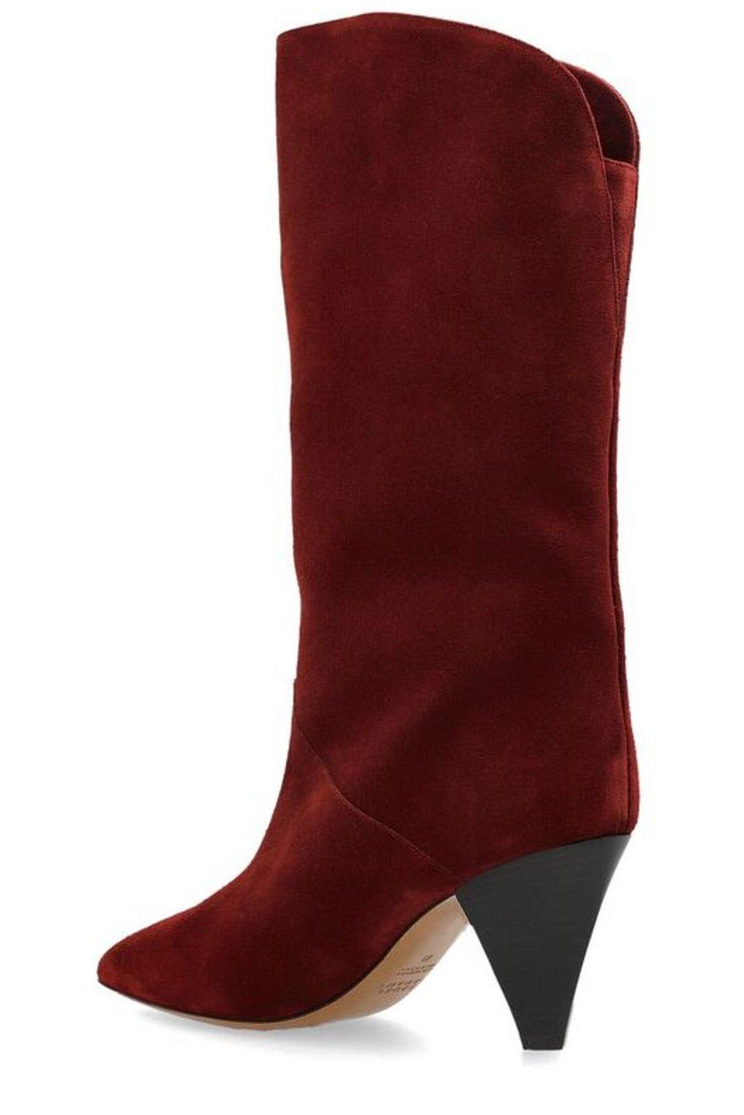 Shop Isabel Marant Pointed-toe Heeled Boots In Red