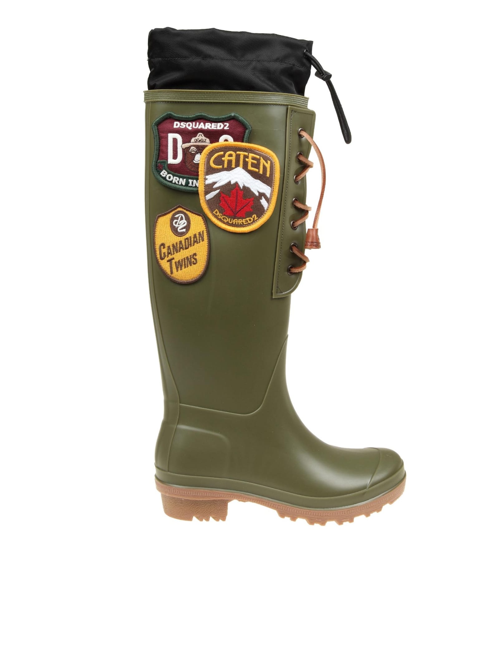 Dsquared2 Military Green Rubber Boot