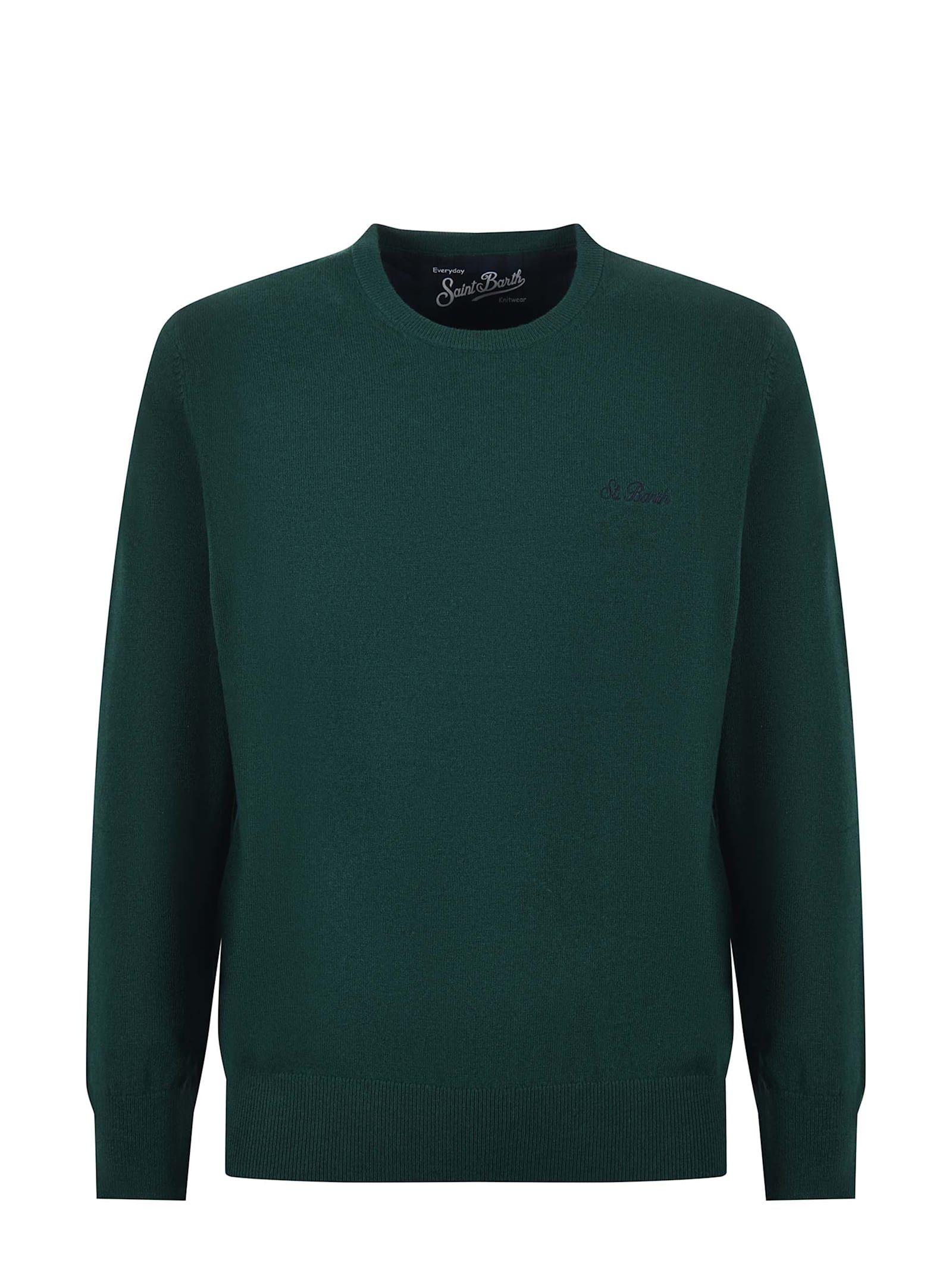 Shop Mc2 Saint Barth Sweater In Wool Blend In Verde Inglese