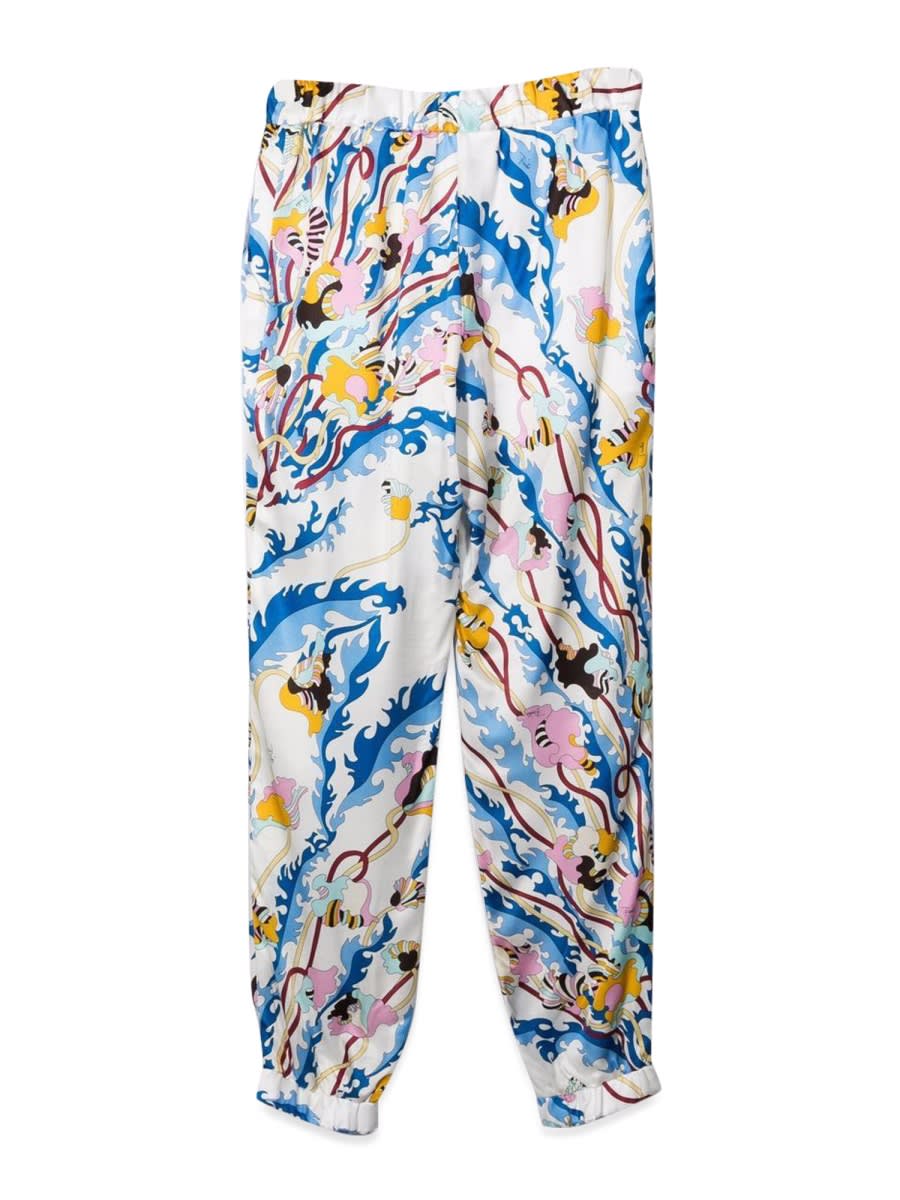 Shop Pucci Fabric Pants In Multicolour