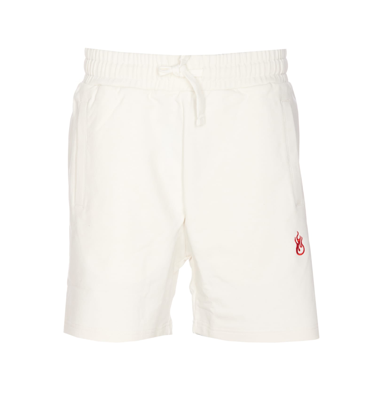 Vision Of Super Flames Logo Shorts In White