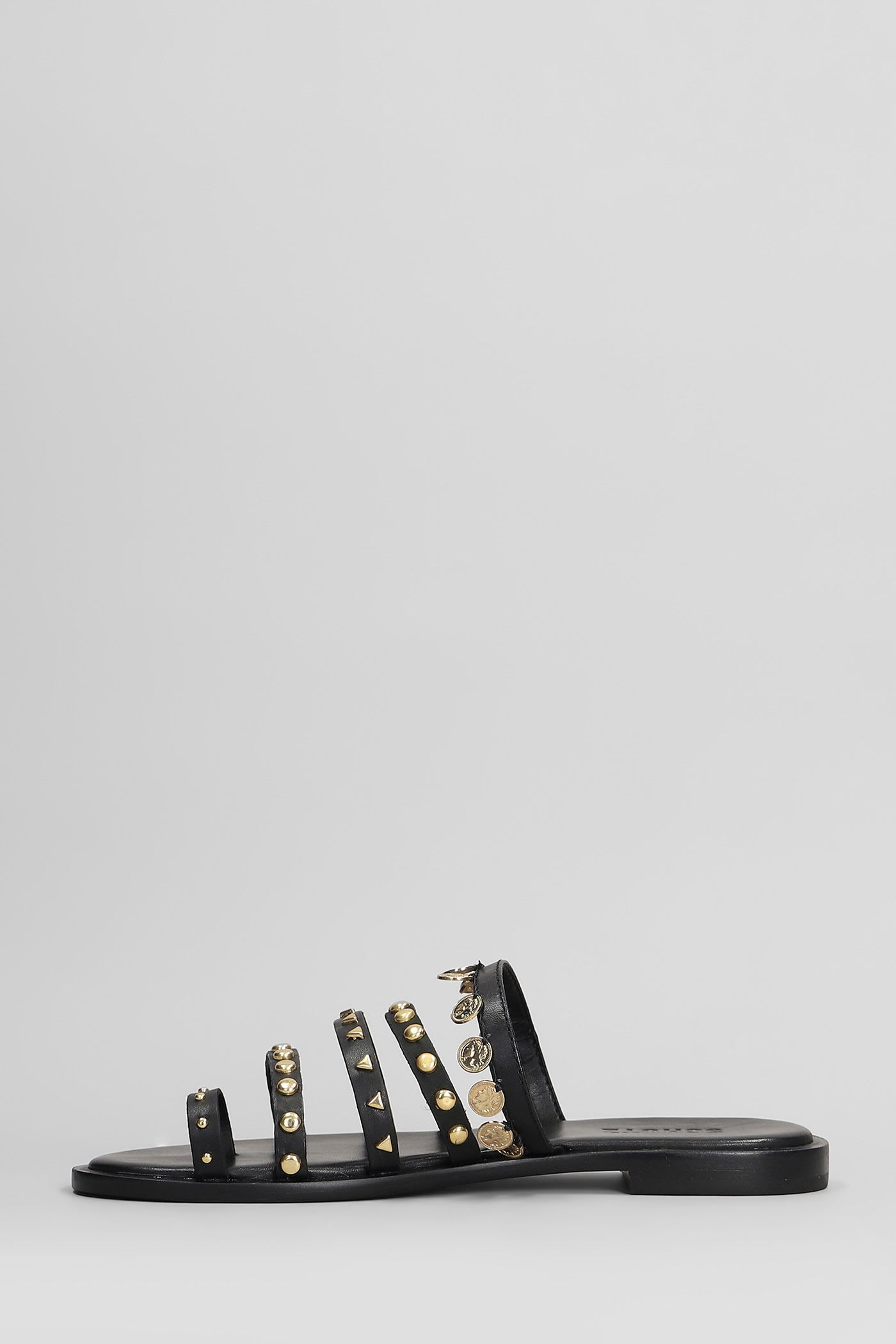 Schutz Flats In Black Leather
