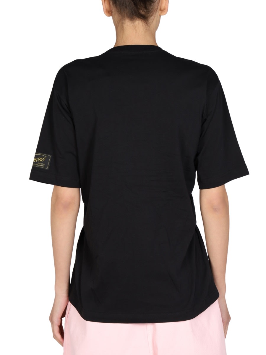 Shop Raf Simons Logo Print T-shirt In Black