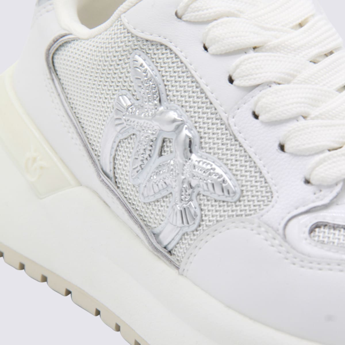 Pinko Love Birds-embellished Platform Sneakers In White