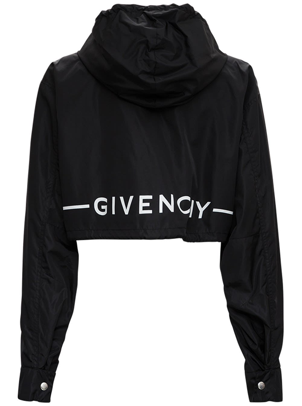 Givenchy Nylon Crop Jacket With Logo Print