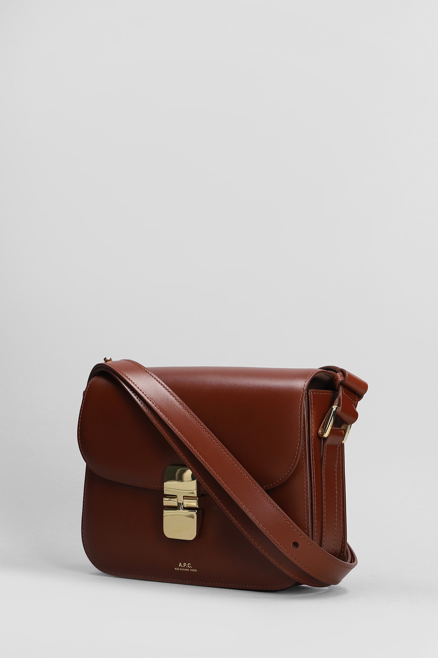 APC GRACE SMALL SHOULDER BAG IN LEATHER COLOR LEATHER 