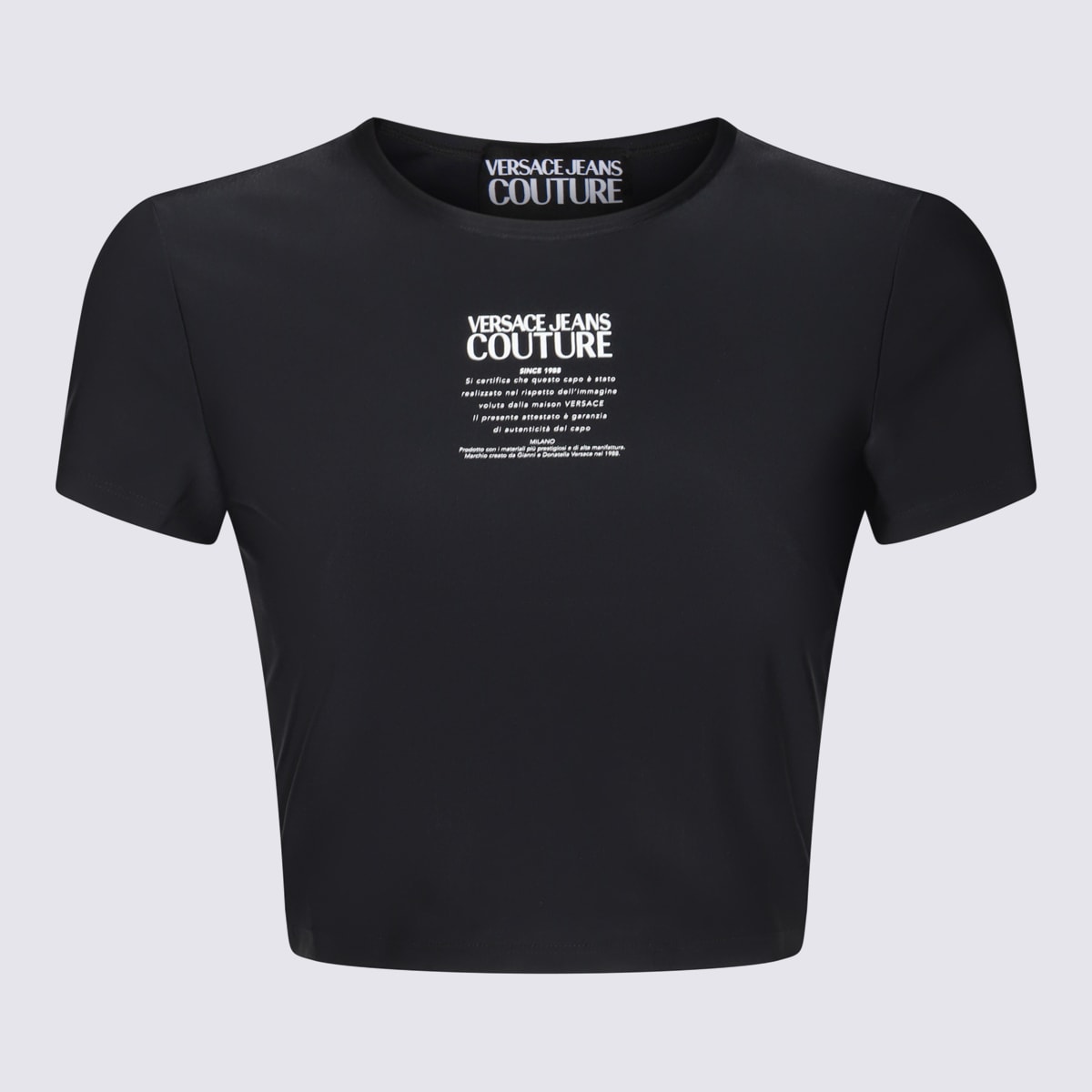 Versace Jeans Couture Black & Pink Chromo Couture Logo T-shirt In Black