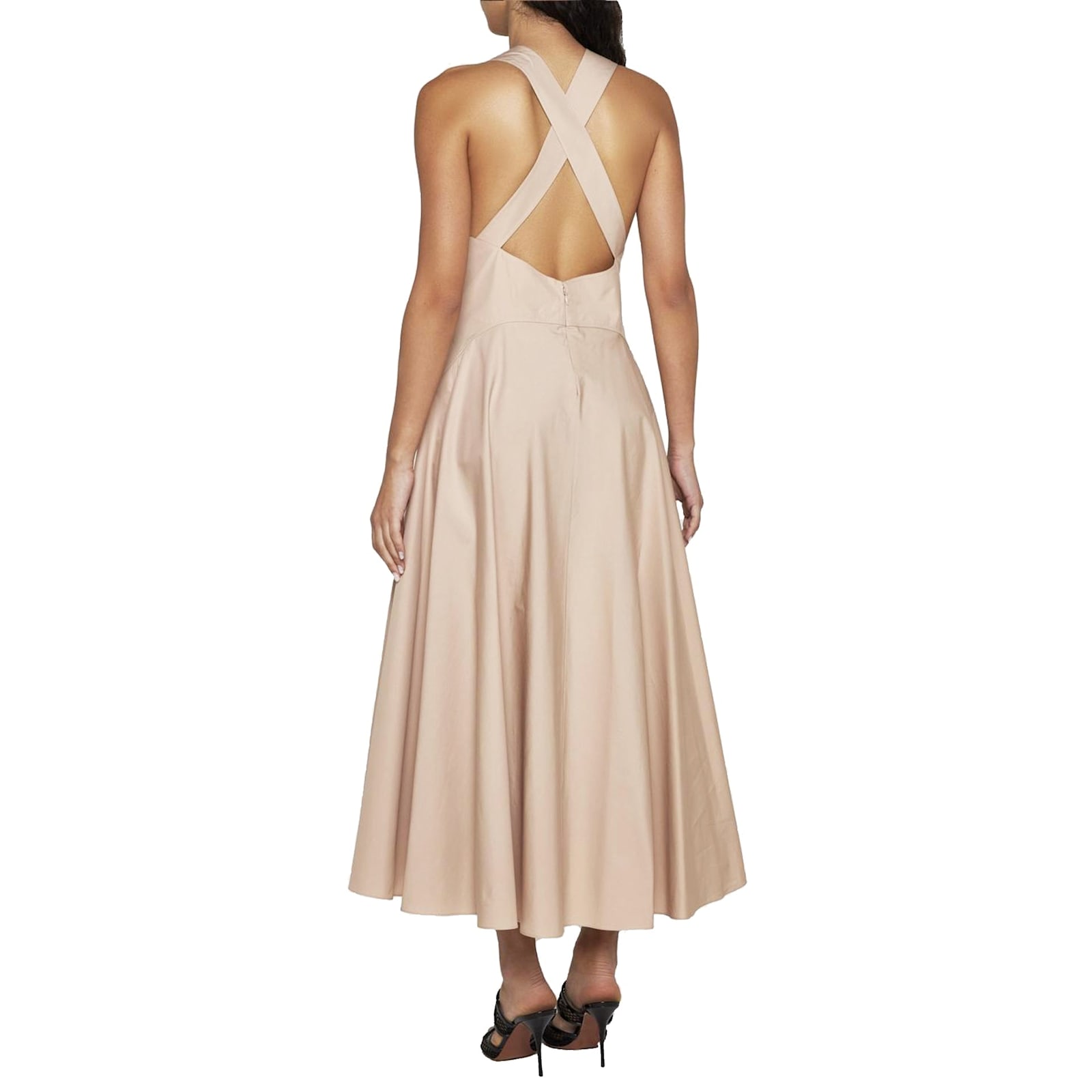 Alaïa Alaia Cotton Midi Dress Women In Pink