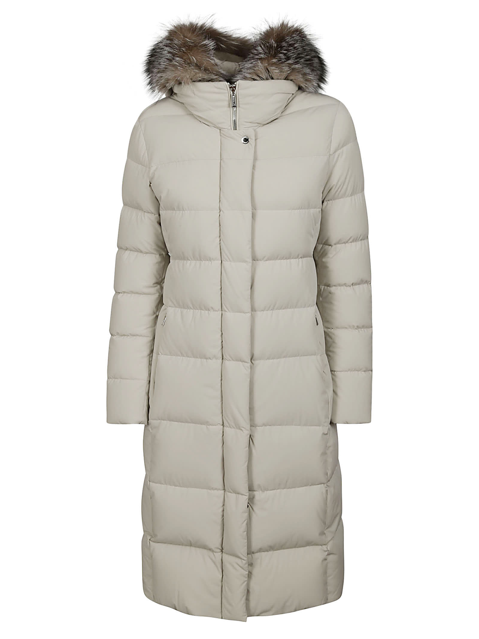 Moorer Zagarakn Quilted Hooded Down Jacket In Ivory