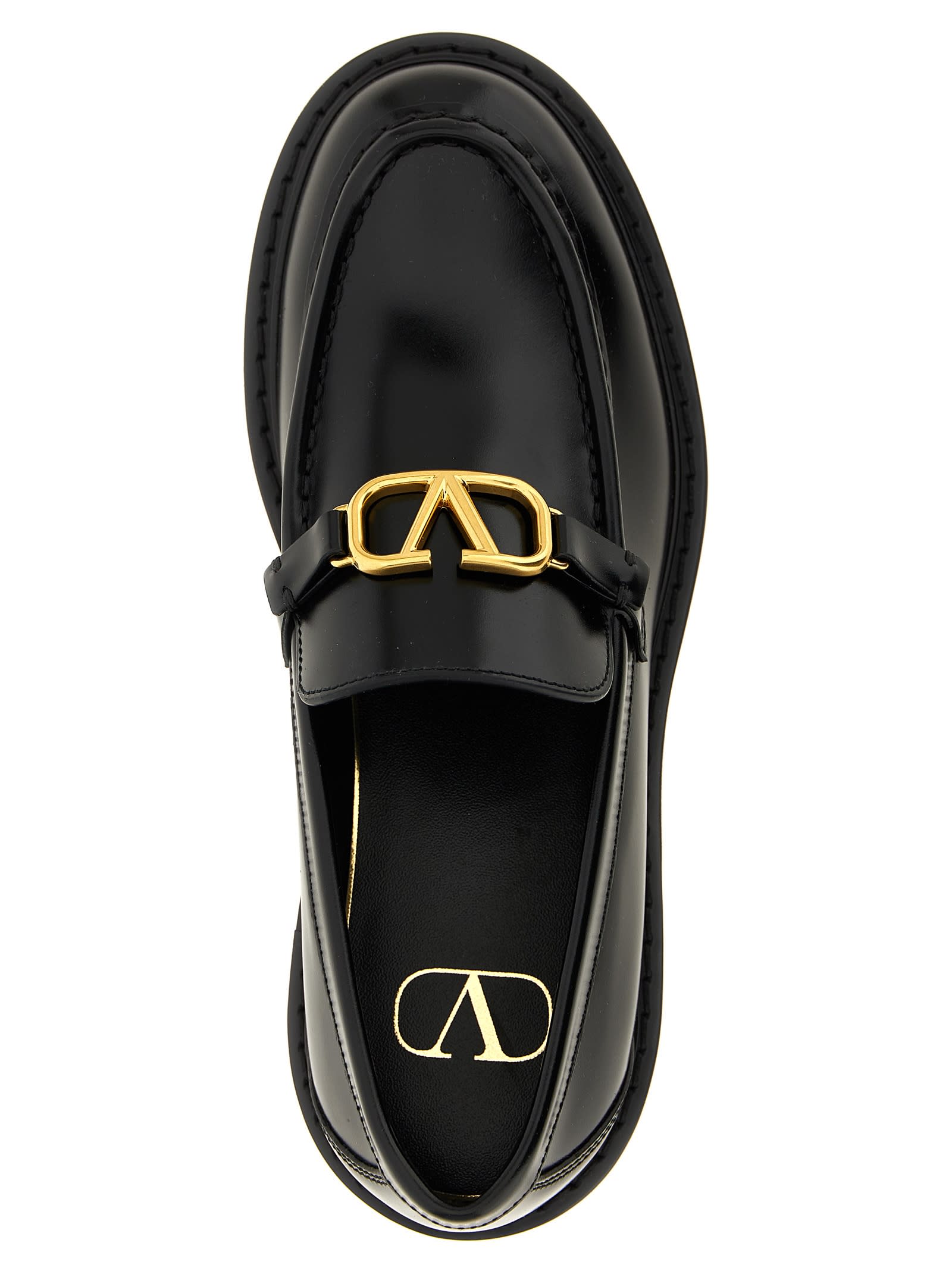 Valentino Garavani Vlogo Signature Loafers In Black