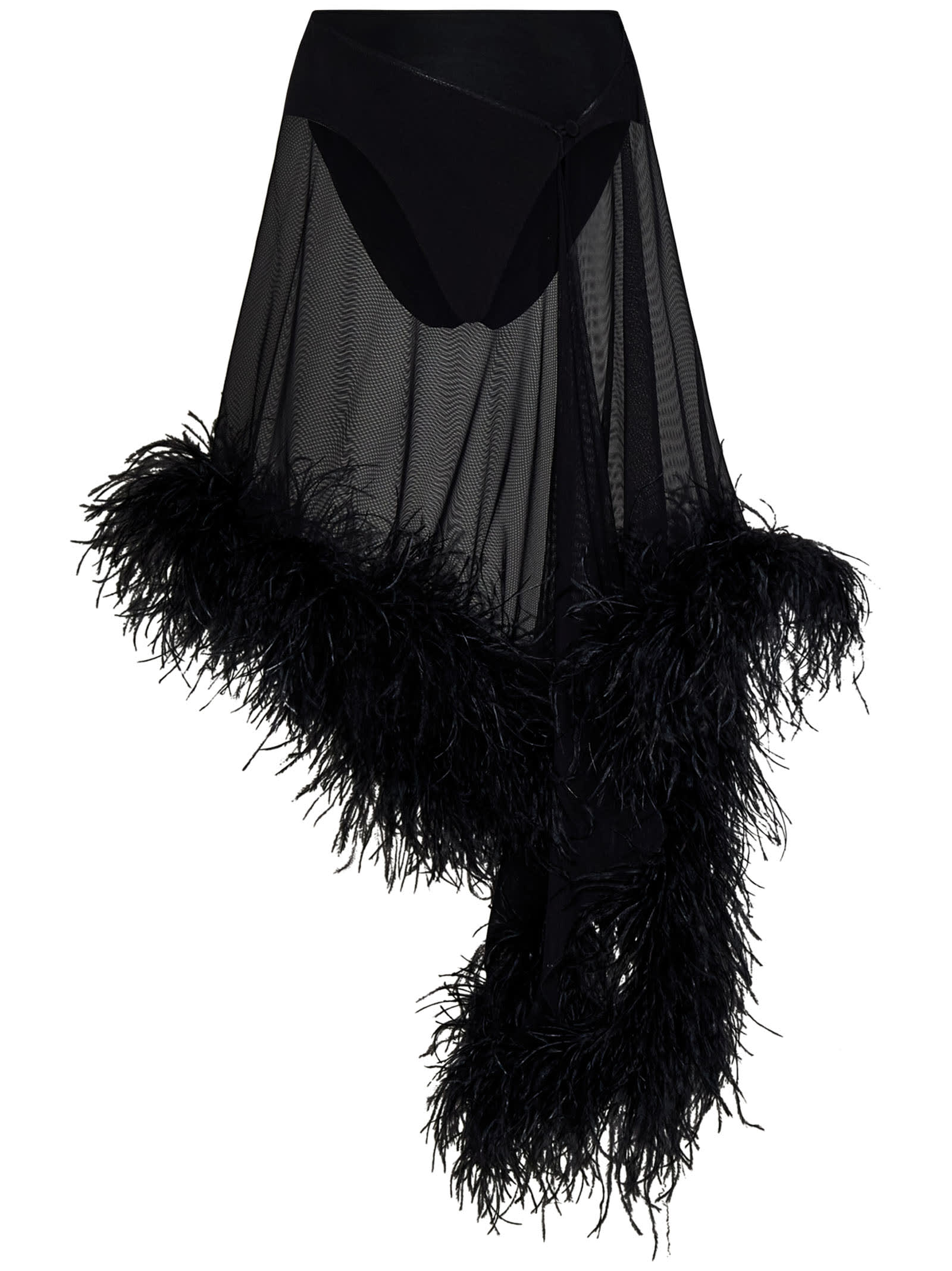 Shop Attico Mya Skirt In Black