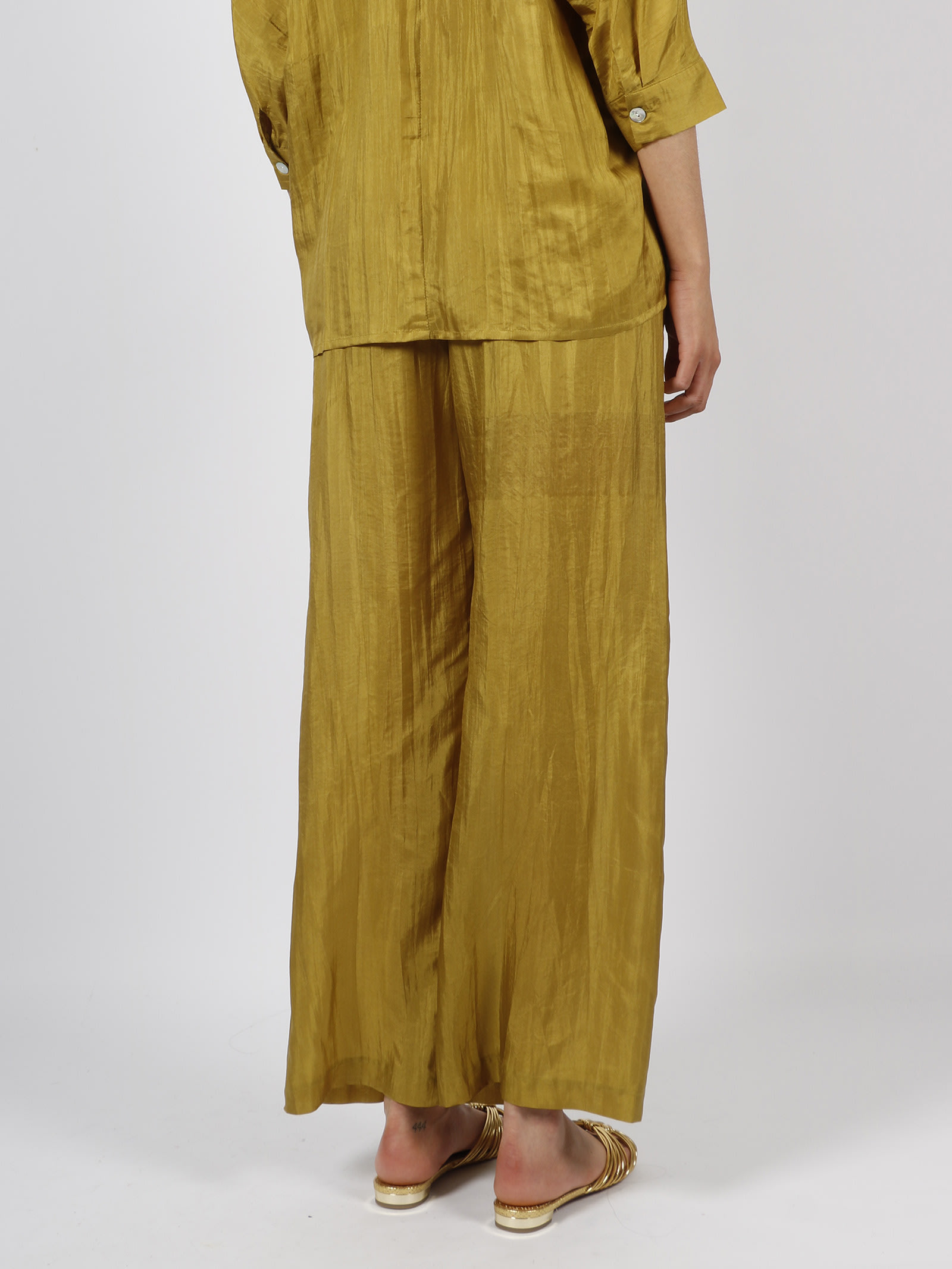 Shop The Rose Ibiza Wide Trousers In Green