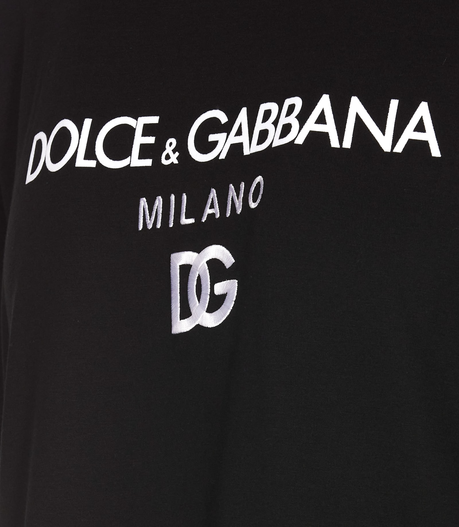 Shop Dolce & Gabbana Dg Embroidery Logo T-shirt In Nero