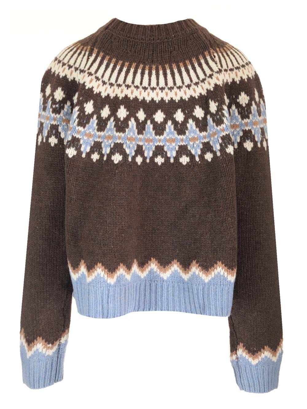 Shop Alanui Sweet Winter Sweater In Brown