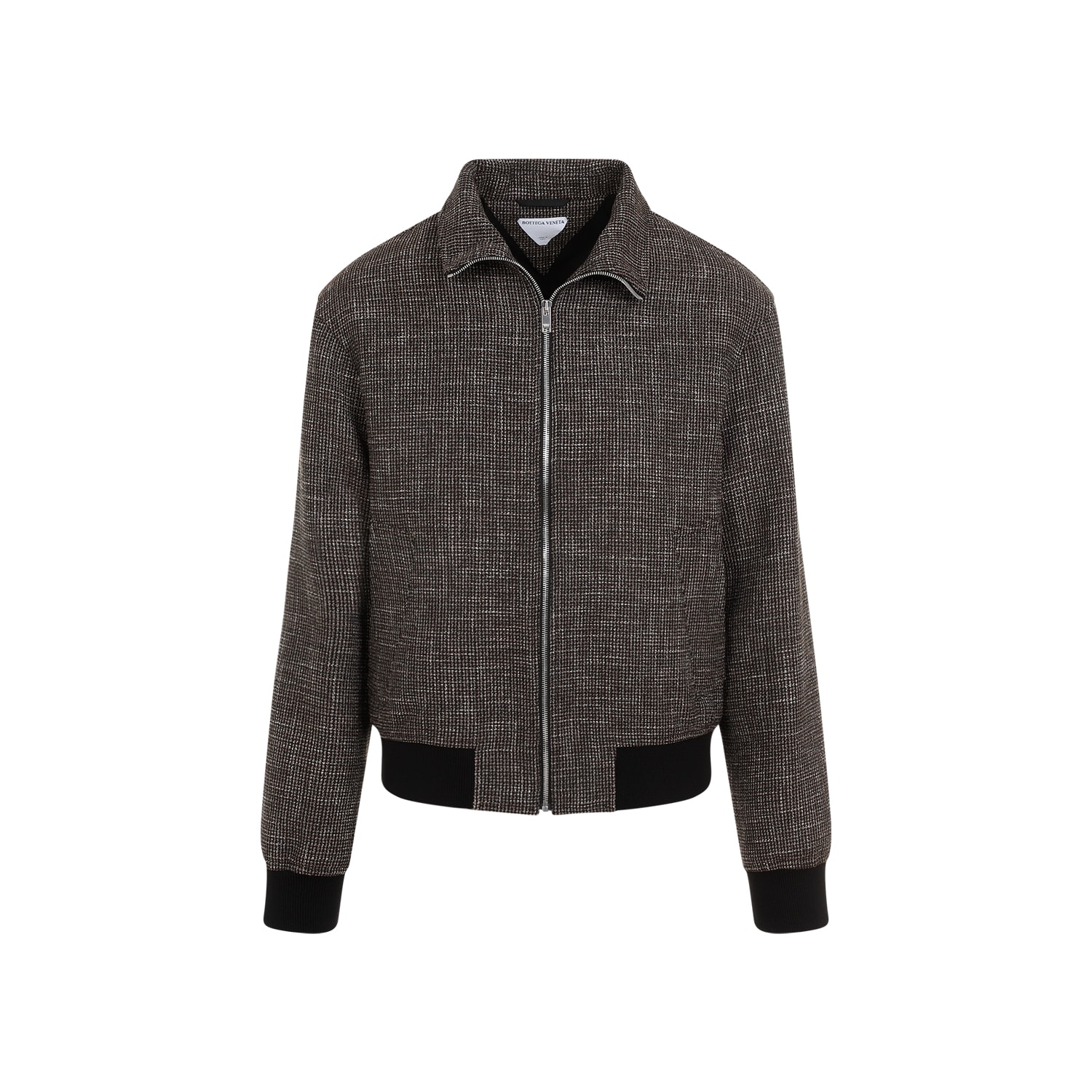 Shop Bottega Veneta Blouson In Black Charcoal