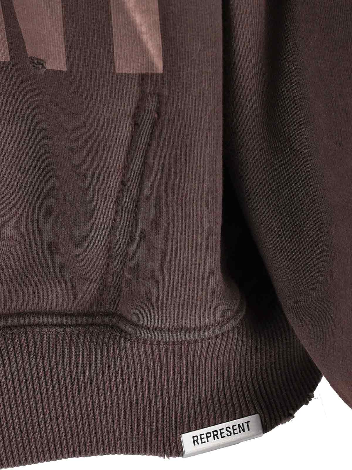 Represent Reversible Living Legacy Tour Sweatshirt In Black In Brown