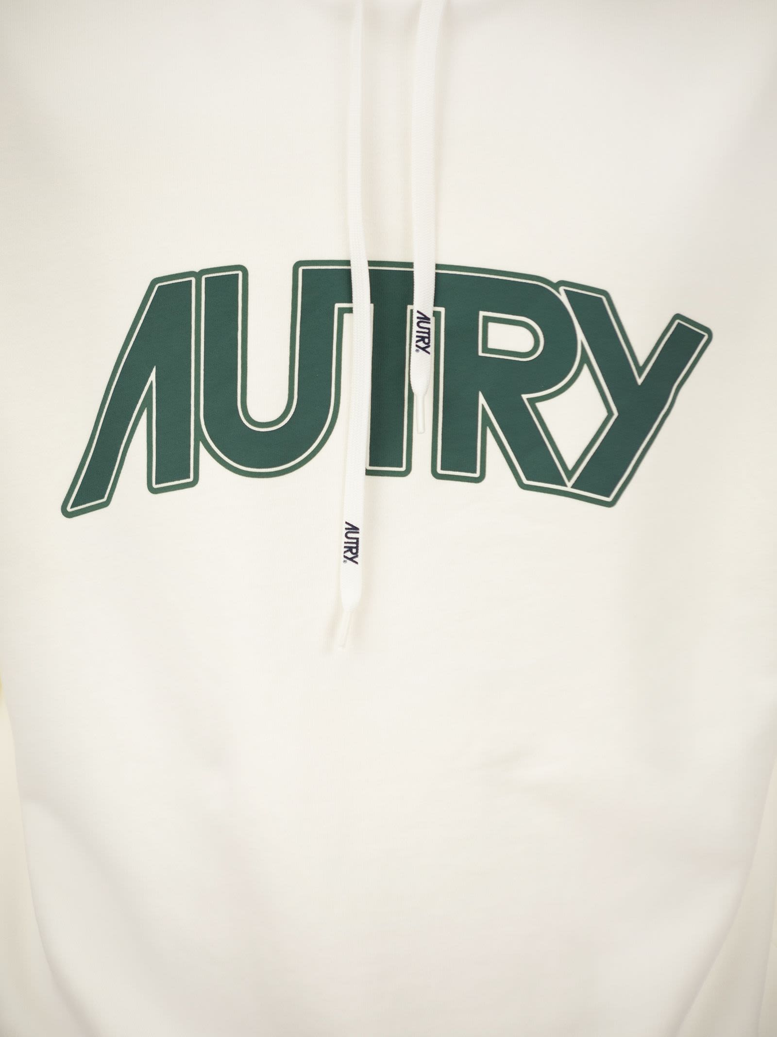 Shop Autry Hoodie With Logo In White