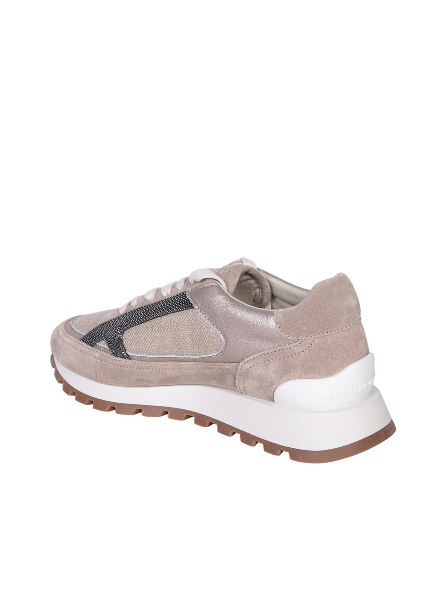 Shop Brunello Cucinelli Runner Hazelnut Sneakers In Beige