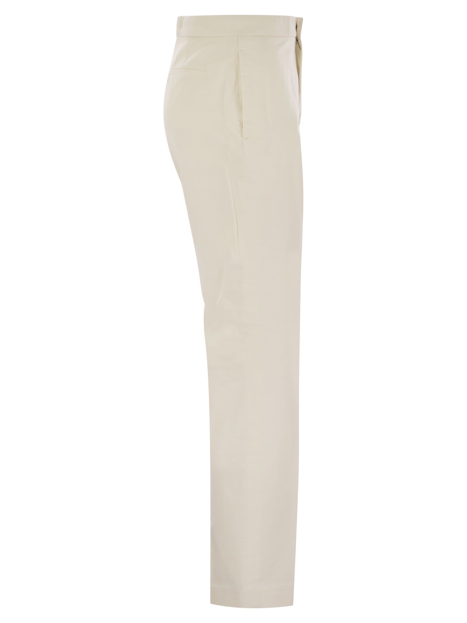 Fabiana Filippi Cotton Gabardine Trousers In White
