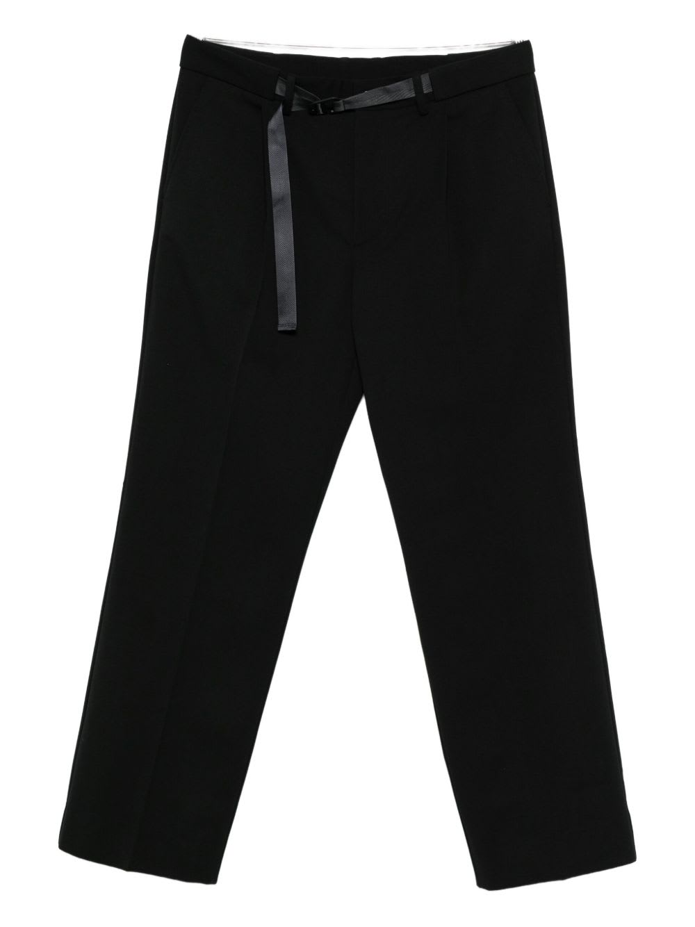 Moncler Straight-leg Trousers With Belt In Black
