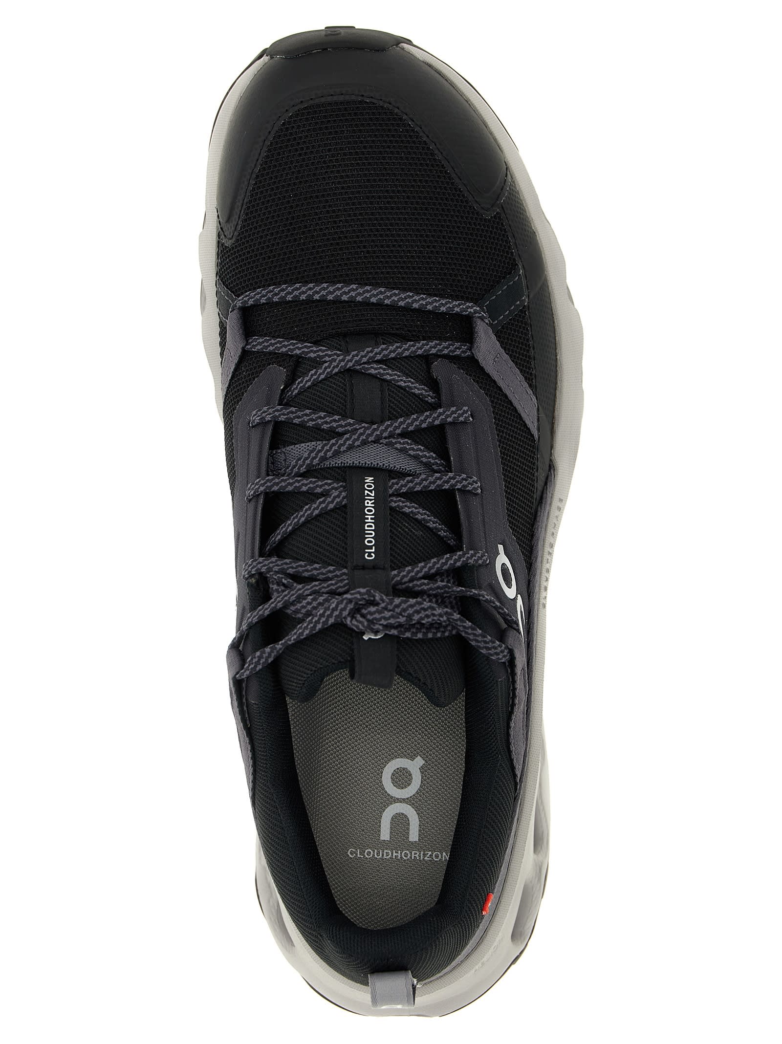 On Cloudhoriz Rubber-trimmed Mesh Running Sneakers In Black