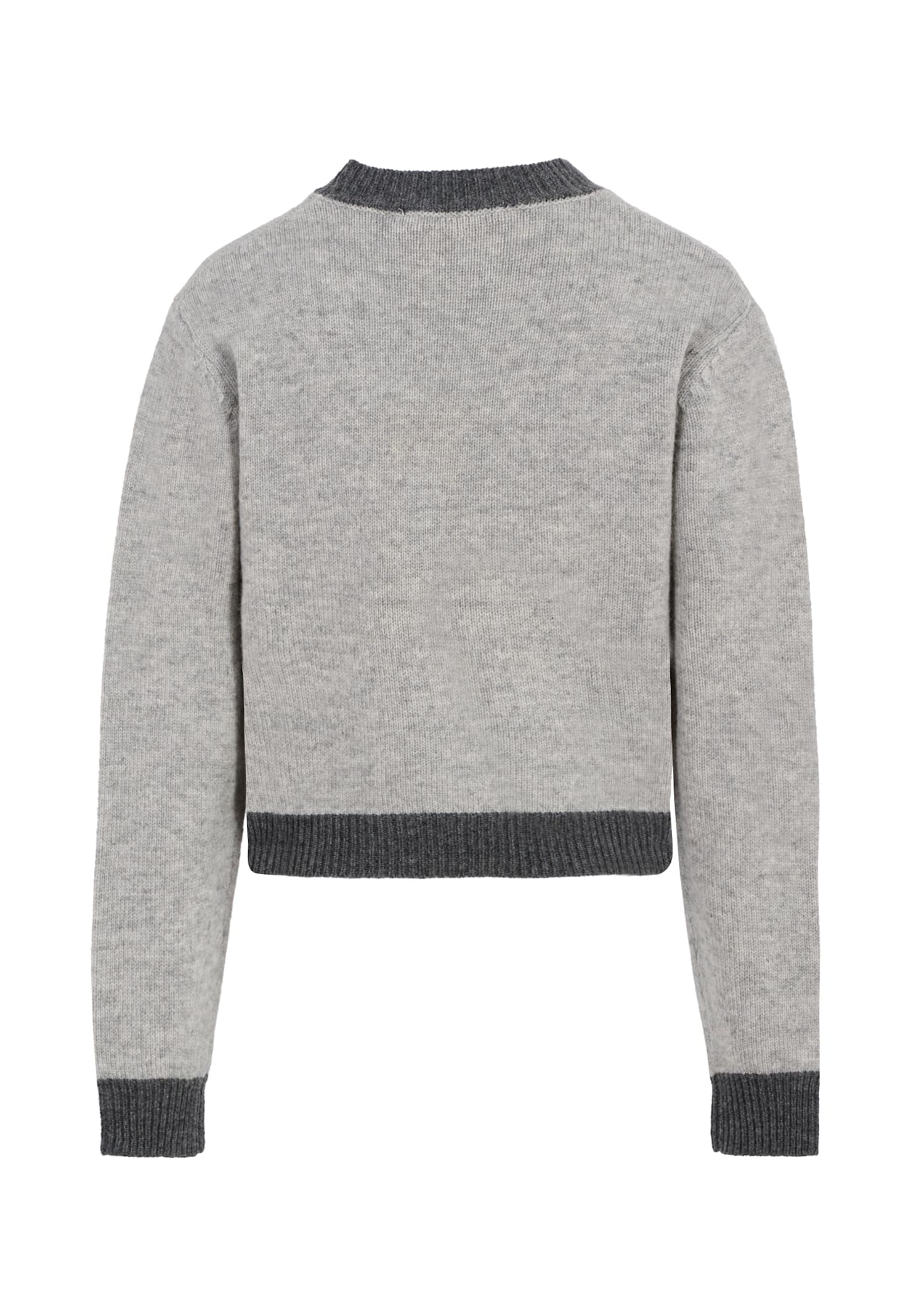 Marni Grey Sweater For Girl With Logo In Gray