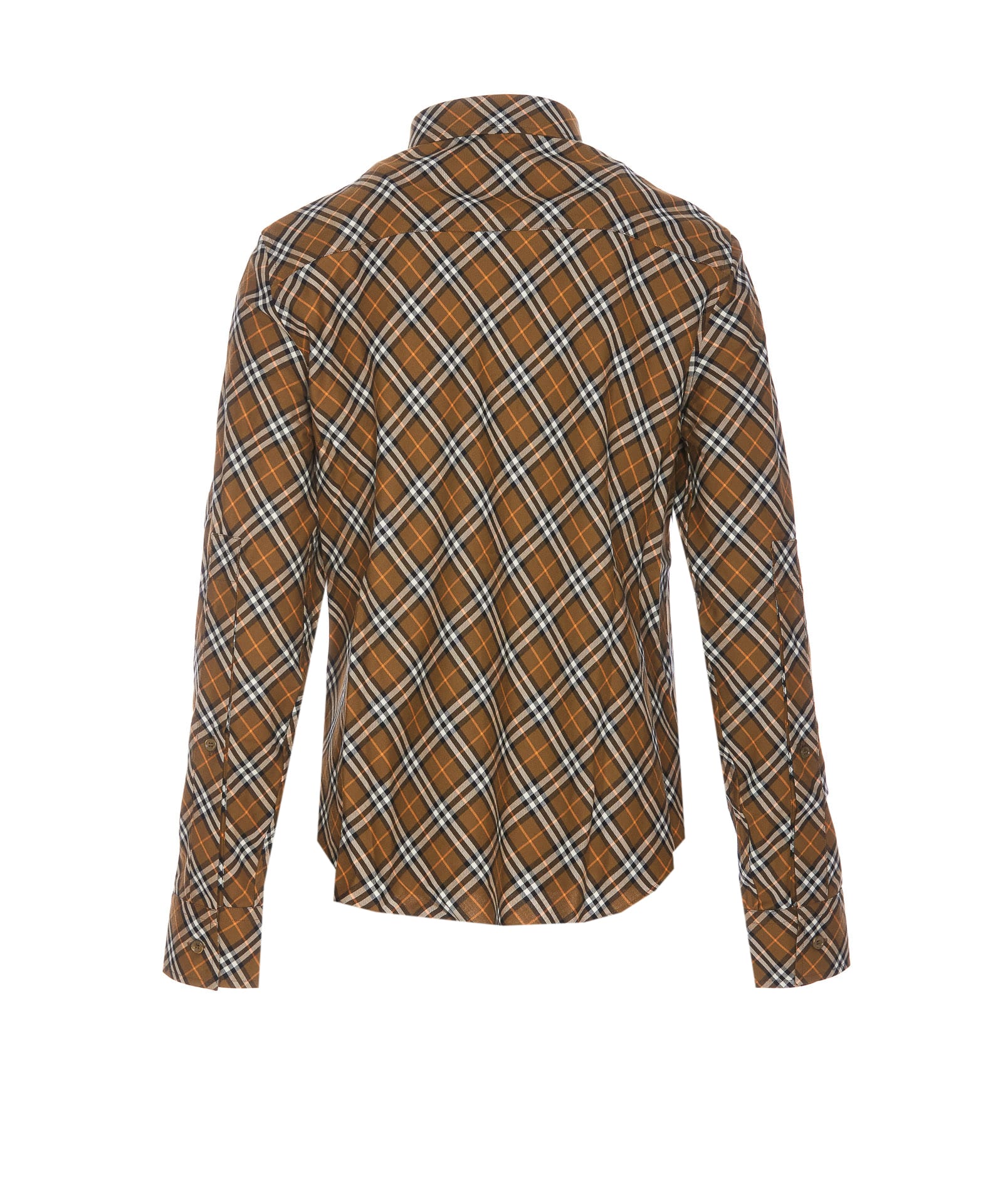 Shop Burberry Check Shirt In Brown