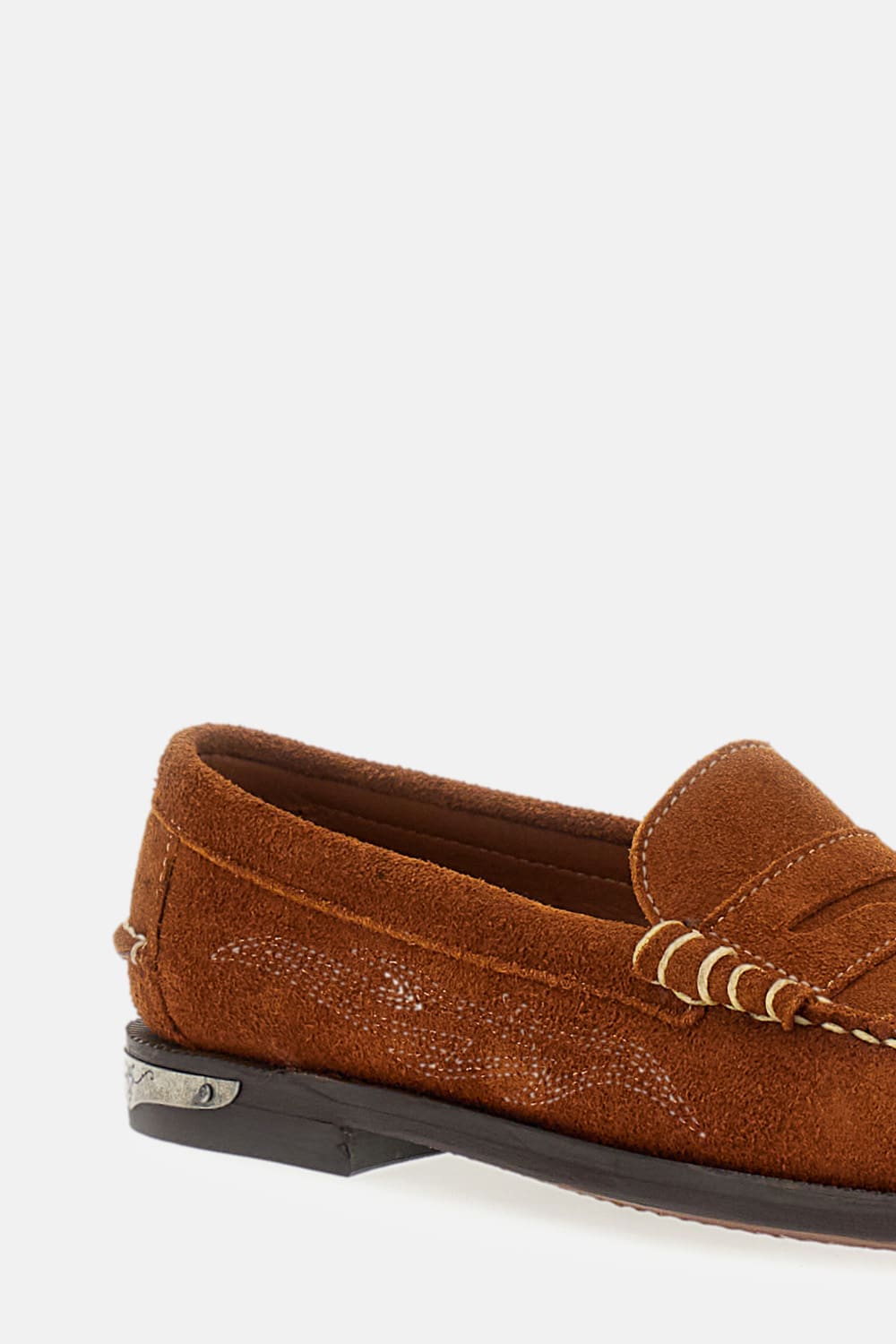 Sebago Decorative-stitching Loafers In Brown