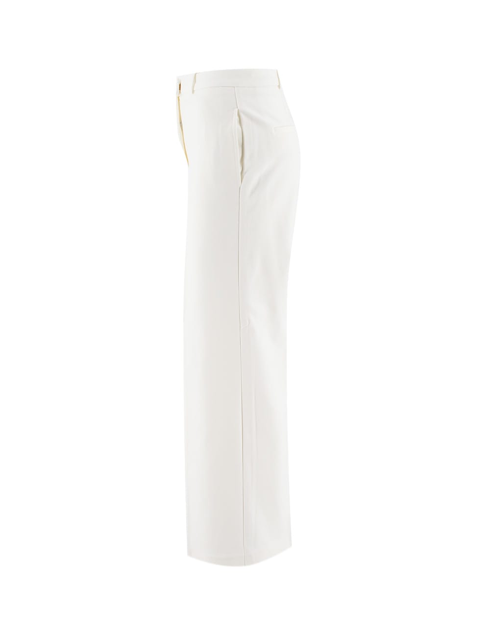 Shop Pinko Trousers In Bianco Biancaneve